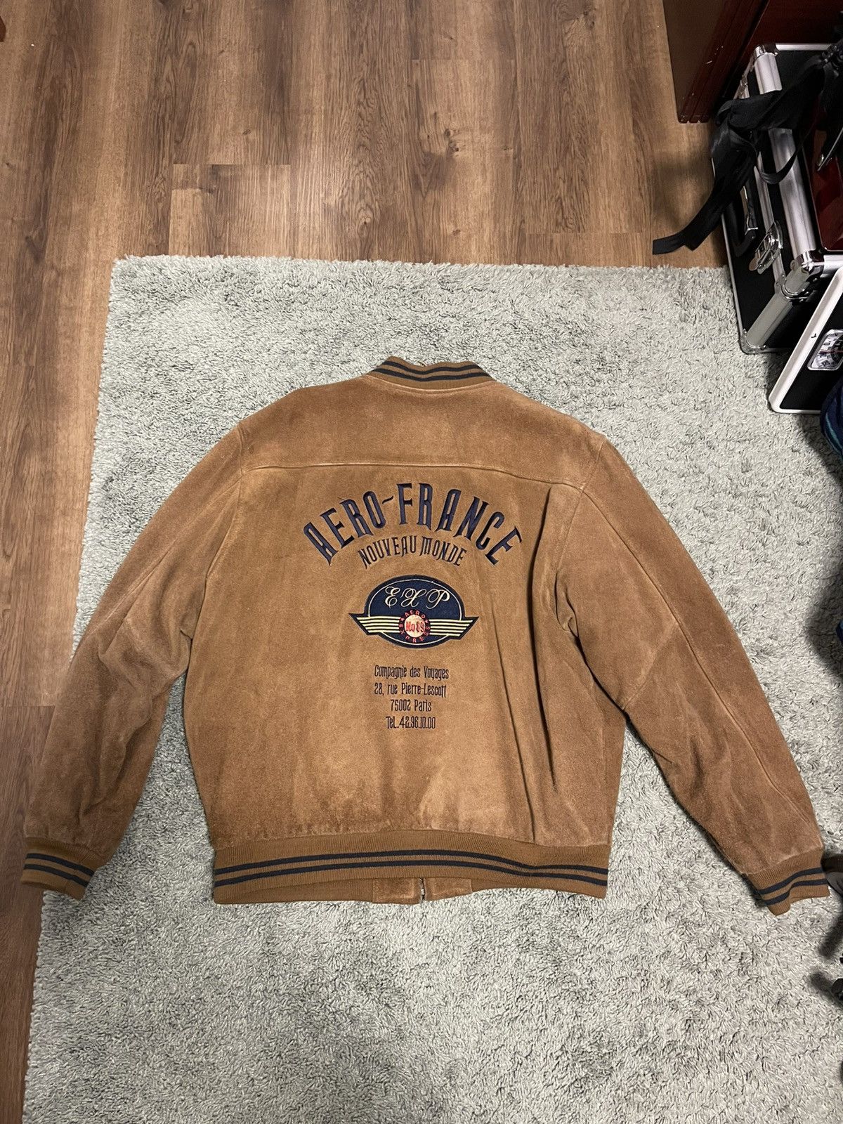 Other Vintage Aero-France/Leather Bomber Jacket/Size L Size US L / EU 52-54 / 3 - 1 Thumbnail