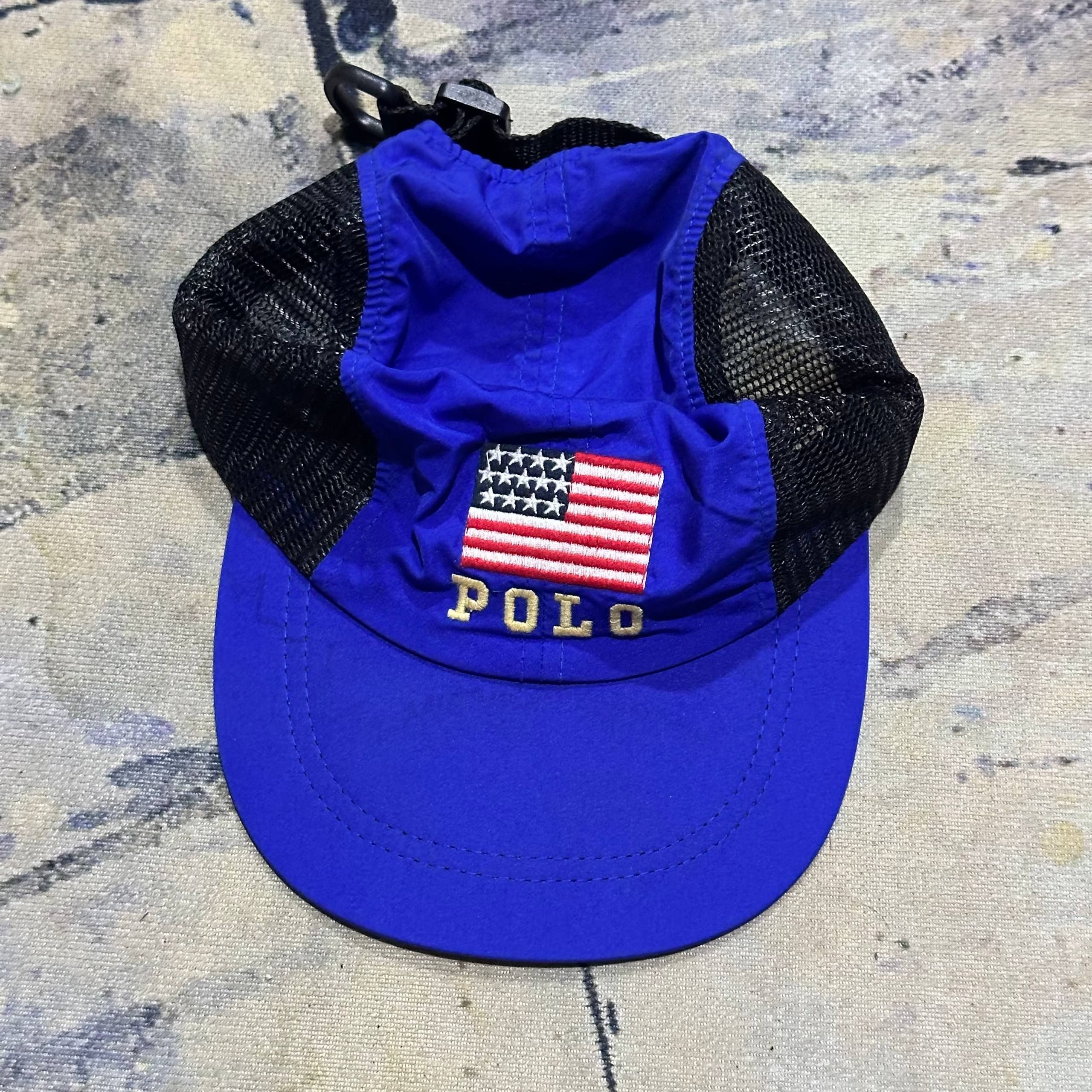 Polo Ralph Lauren OG Vintage Polo Ralph Lauren Polo Sport USA Flag Cap Hat Size ONE SIZE - 2 Thumbnail