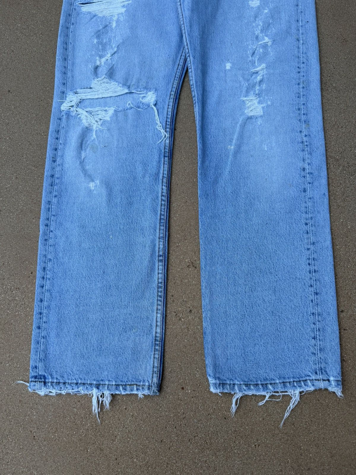 Levi's Vintage 90s Levis 501xx Buttonfly Straight Denim Jeans 31x29 Size US 31 - 3 Thumbnail