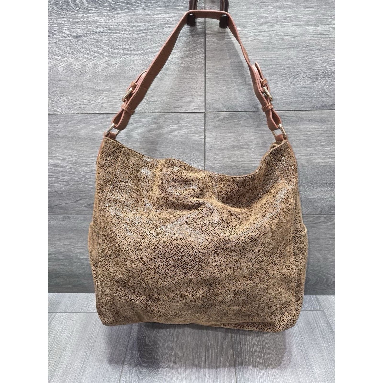 & Other Stories Sorial Sammy Snake Embossed Brown Leather Hobo Bag A000642 Size ONE SIZE - 6 Thumbnail