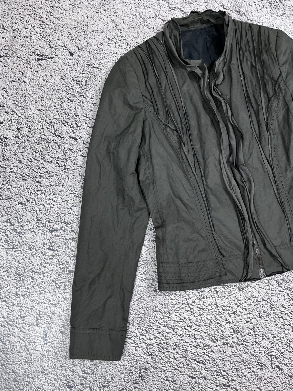 Japanese Brand Vintage Pleated AvantGarde Jacket Y2K Blazer size M Size M / US 6-8 / IT 42-44 - 2 Thumbnail