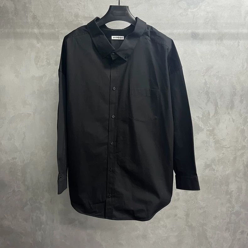 Balenciaga Balenciaga Black breasted back logo printed long sleeved sh Size US XS / EU 42 / 0 - 1 Thumbnail