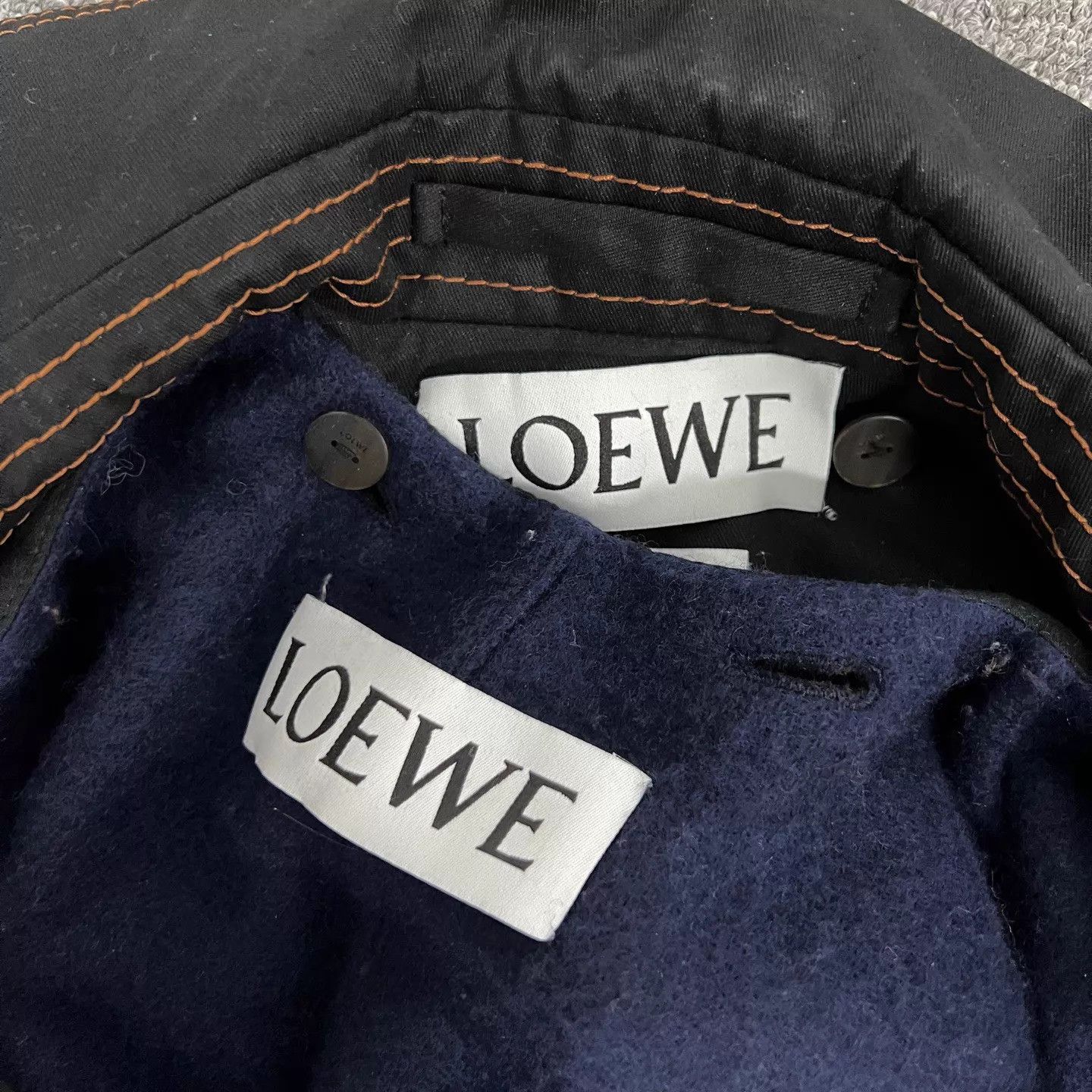 Loewe Loewe 2pc check fringe wool overcoat & leather Jkt 36 Size XS / US 0-2 / IT 36-38 - 7 Thumbnail