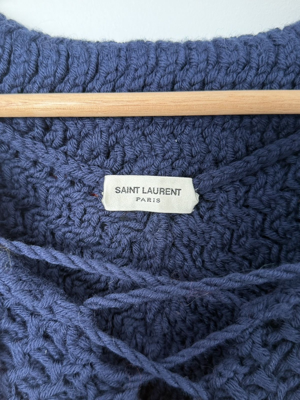 Hedi Slimane × Saint Laurent Paris 16SS Fair Isle Knit Fringe Poncho Cape Size US M / EU 48-50 / 2 - 4 Thumbnail
