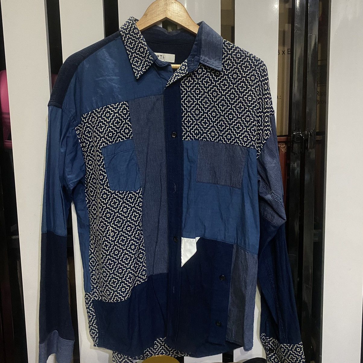 FDMTL × Japanese Brand FDMTL BORO PATCHWORK SHIRT RINSE Size US L / EU 52-54 / 3 - 1 Thumbnail
