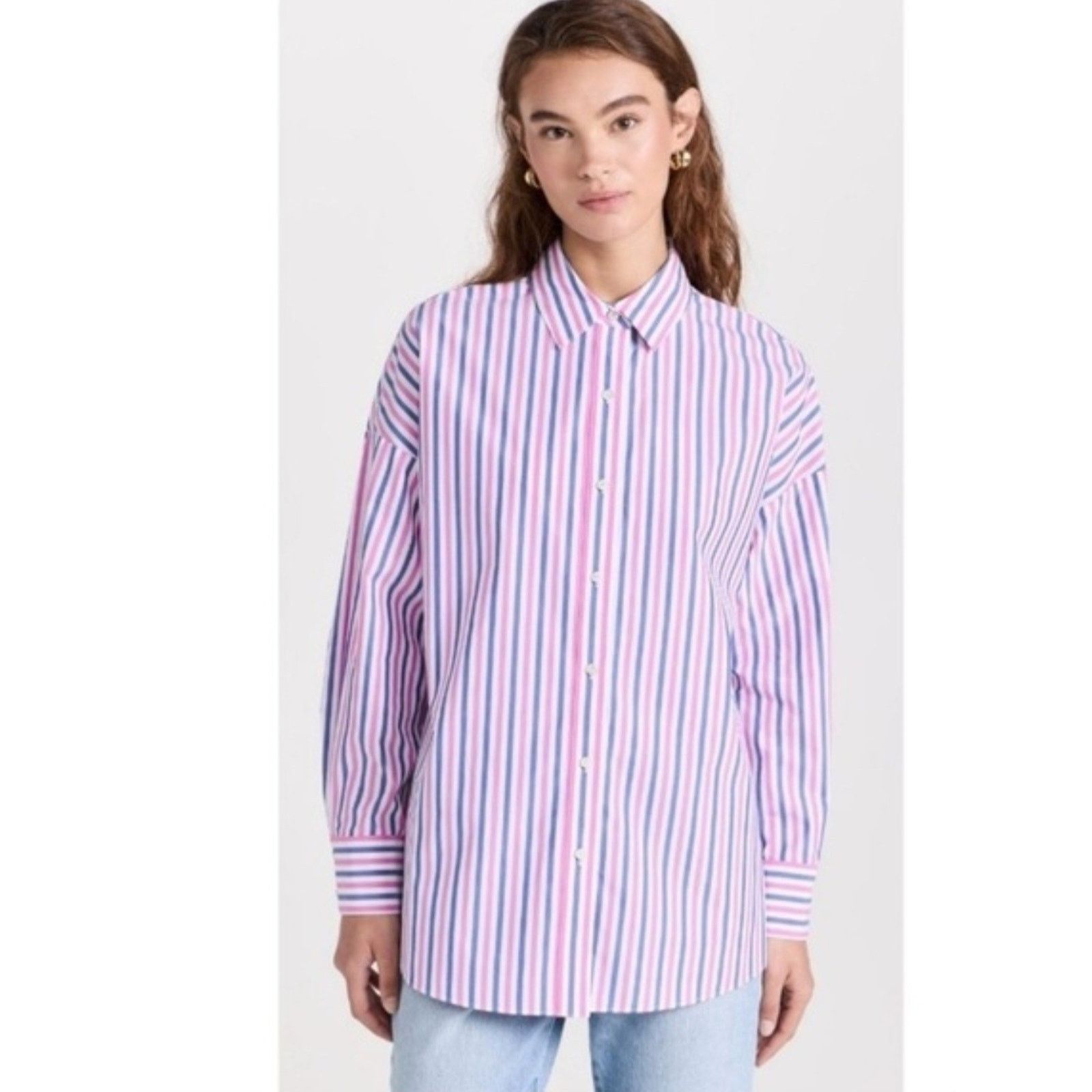 Other Favorite Daughter Ex Boyfriend Shirt Womens Pinstripe Size M Size M / US 6-8 / IT 42-44 - 3 Thumbnail