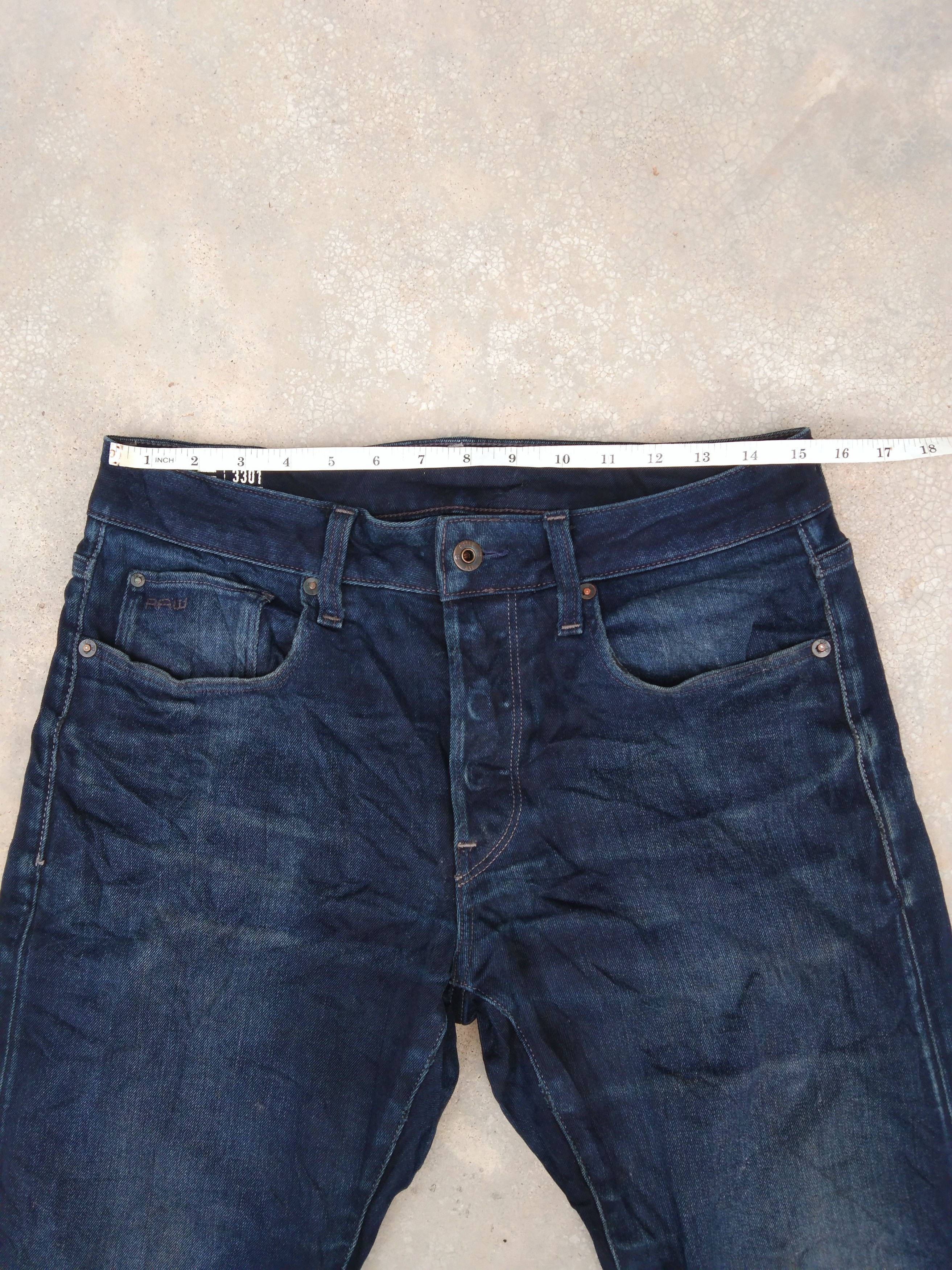 G-Star G Star Raw 3301 Slim Distressed Jeans 30x29 Size US 30 / EU 46 - 5 Thumbnail