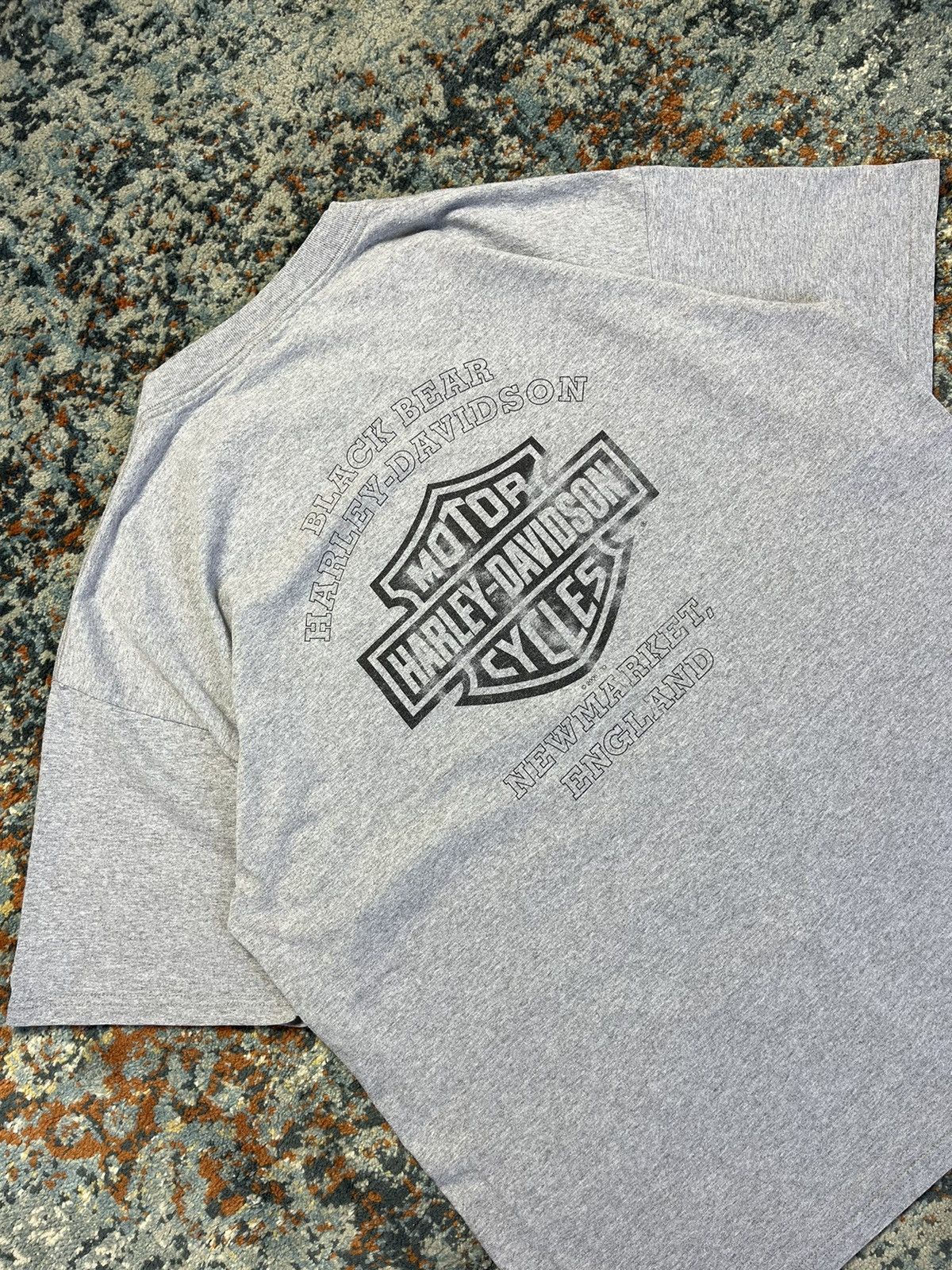 Harley Davidson × Vintage Vintage 90s Harley Davidson graphic heather grey tee Size US XXL / EU 58 / 5 - 7 Thumbnail