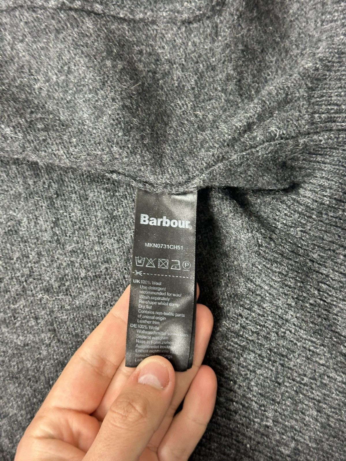 Barbour Barbour Wool Zip Sweater Men's Gray Size US XL / EU 56 / 4 - 12 Thumbnail