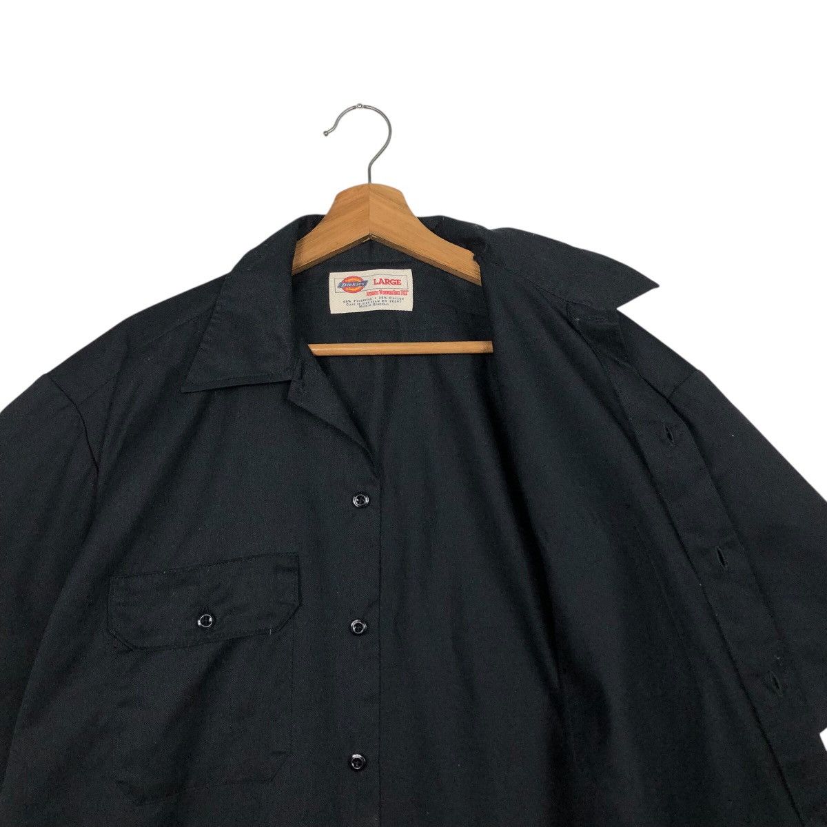 Japanese Brand 📌Rich Black Vintage Chore Work Shirt Bowling Shirt Dickies Size US L / EU 52-54 / 3 - 14 Thumbnail