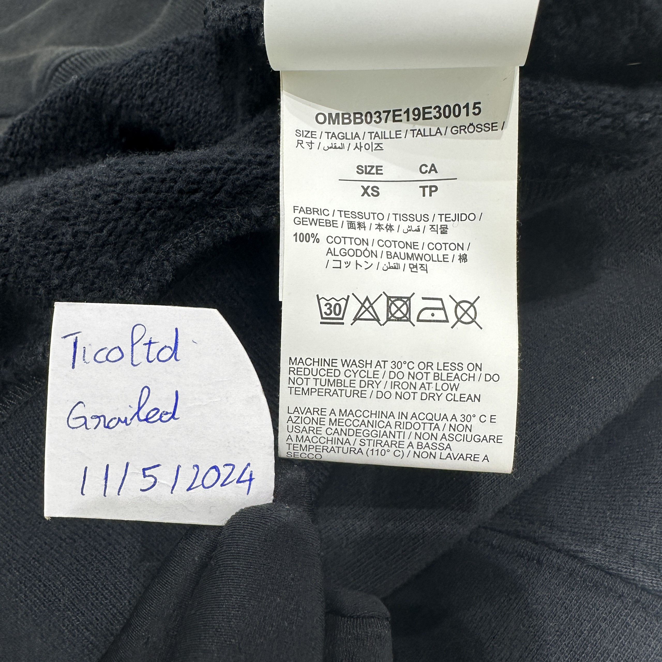 Off-White OFF WHITE Diag Waterfall Hoodie BLACK Size US XS / EU 42 / 0 - 12 Thumbnail