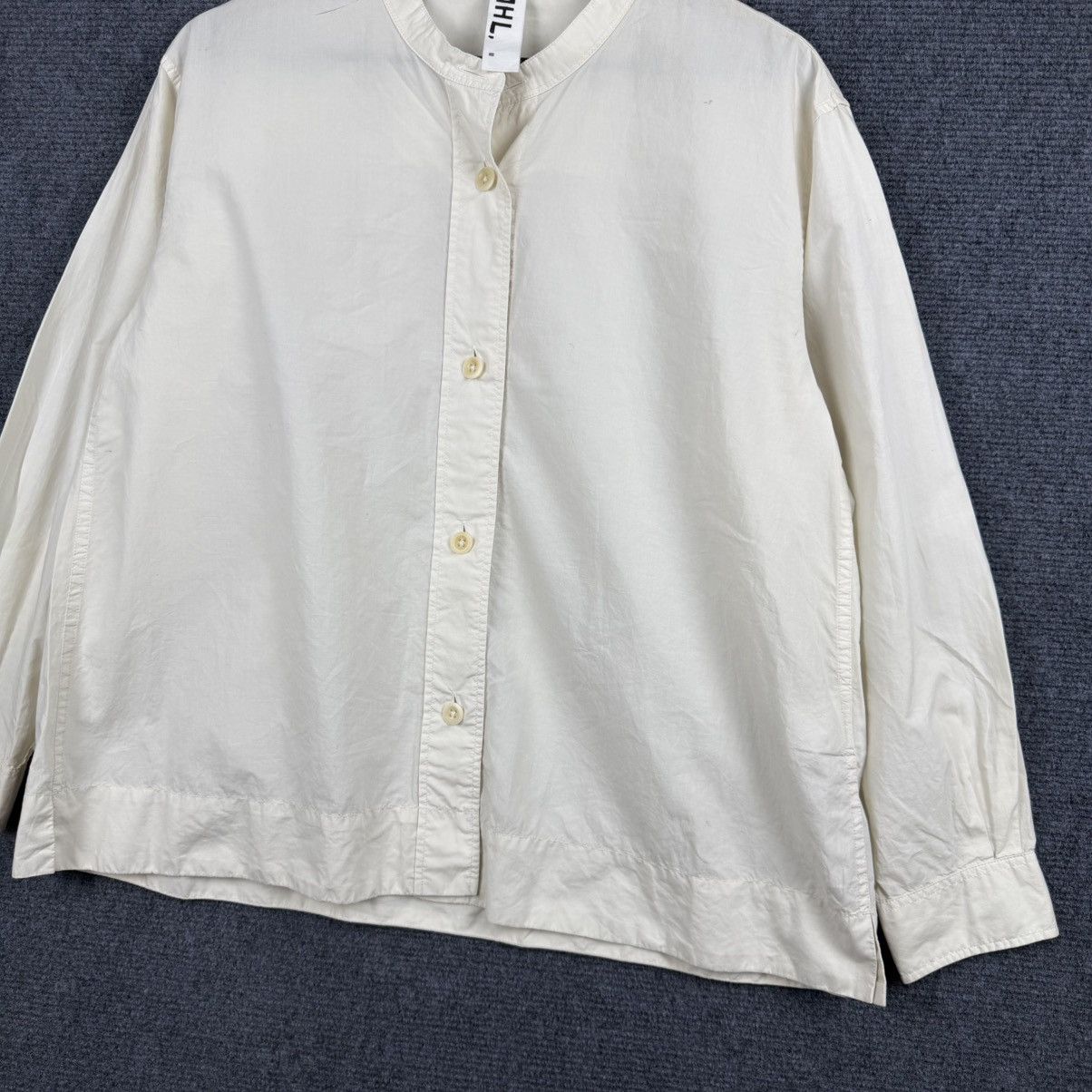 Margaret Howell MHL. by Margaret Howell Band Collar Cotton-Linen Blouse Size US M / EU 48-50 / 2 - 3 Thumbnail