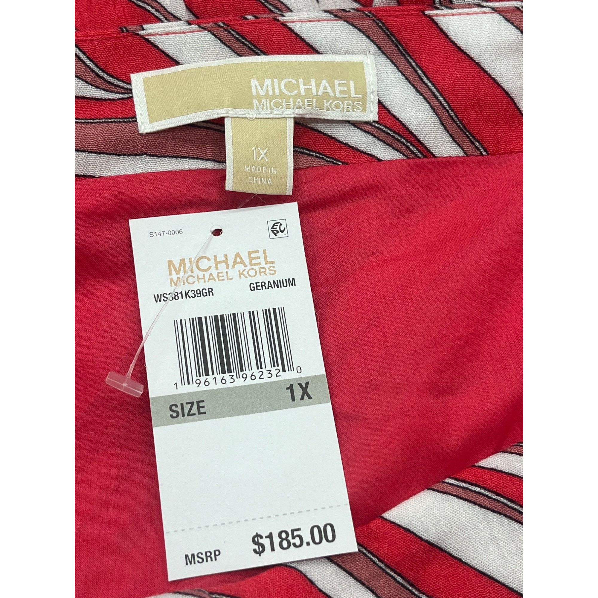 Other Michael Michael Kors Plus Size Zebra Midi Dress, Geranium, 1 Size ONE SIZE - 7 Thumbnail