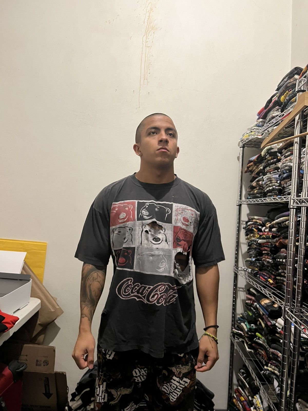 Coca Cola 1994 Coca Cola Bear Single Stitch Distressed Tee Size US XL / EU 56 / 4 - 2 Thumbnail