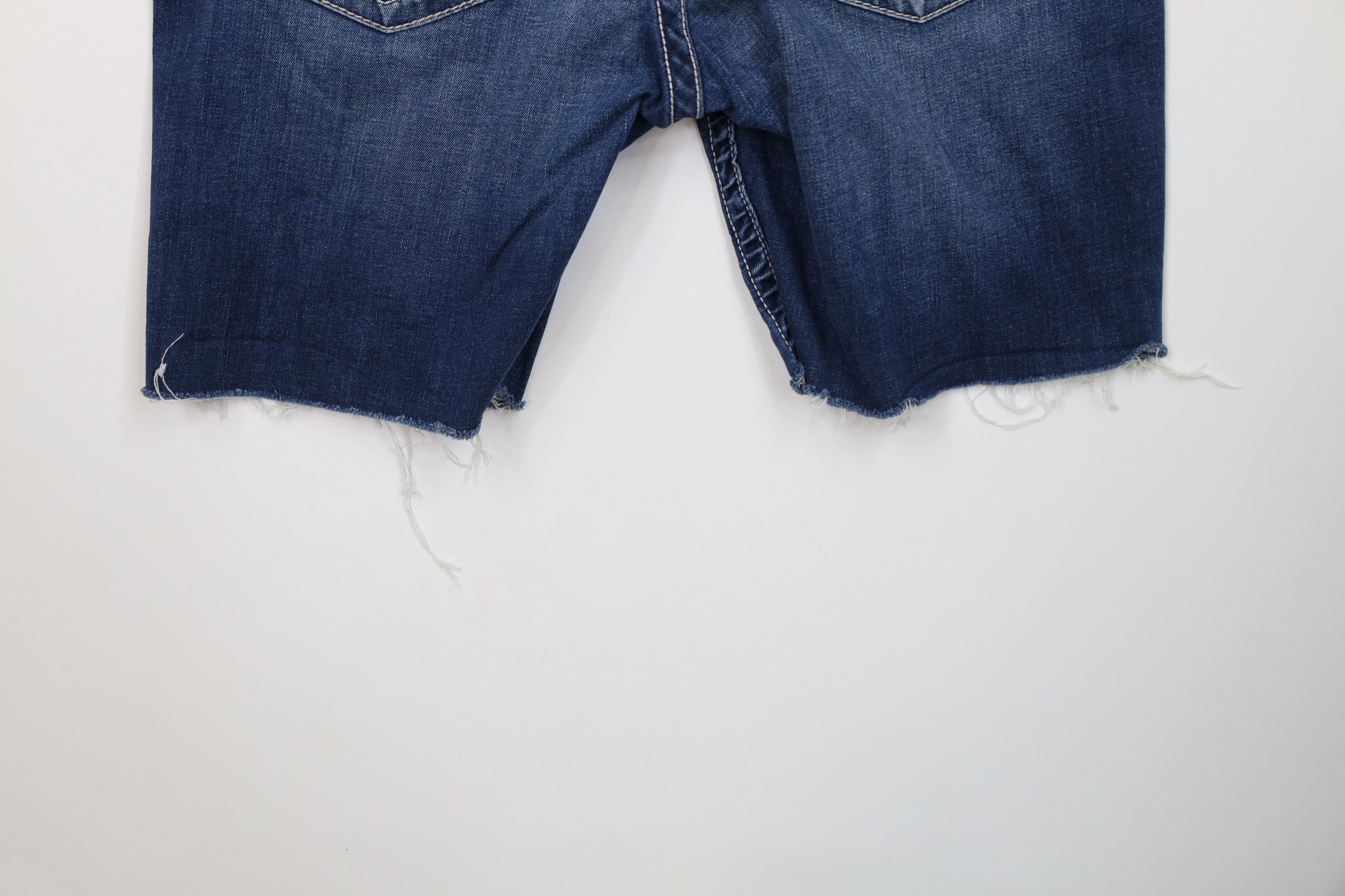 Vintage Buckle BKE Off Thick Stitch Stretch Denim Jean Shorts Blue Size 31" - 12 Thumbnail