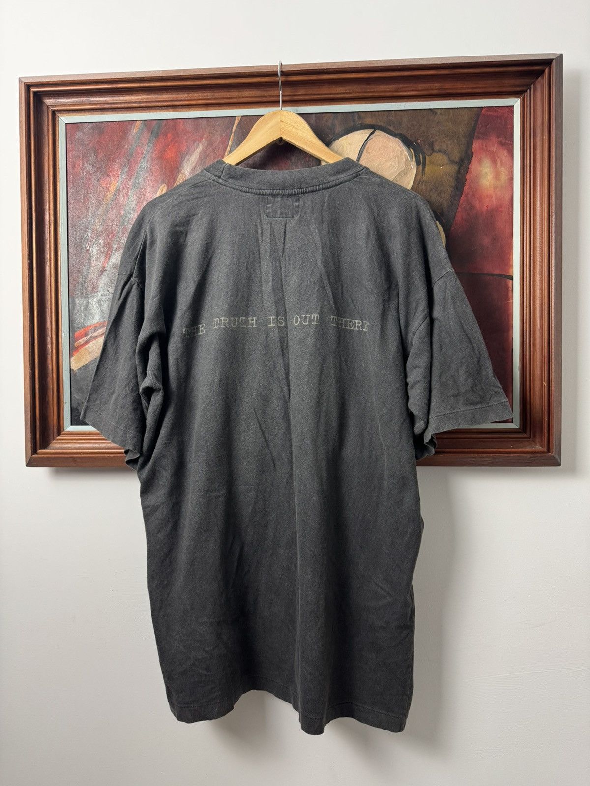 Vintage Vintage 90s X Files Series TShirt Faded Washed Single Stitch Size US XL / EU 56 / 4 - 2 Thumbnail