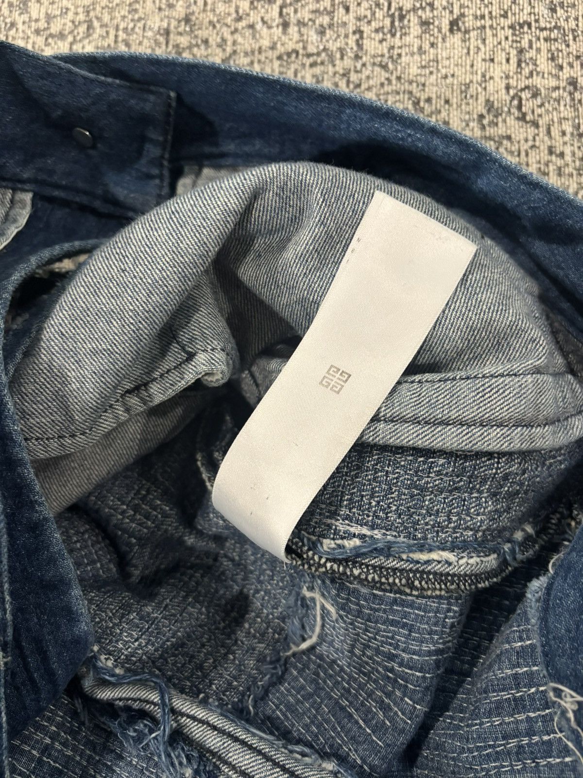 Givenchy Sample Distressed Boro Denim Size US 29 - 6 Thumbnail