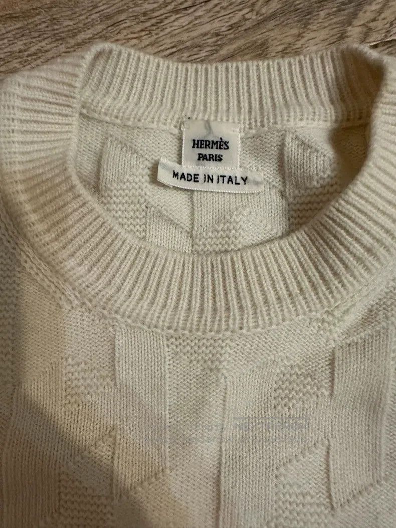 Hermes Hermes Women's white sweater, 100% wool Size XXS / US 00 / IT 34 - 3 Thumbnail