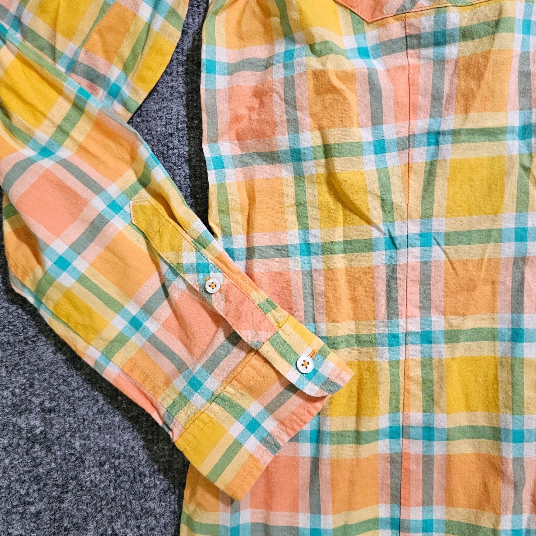 Vintage L.L. Bean Blouse Shirt Womens Size 10 Yellow Plaid Button Long Sleeve Casual Fall Winter Spring Ready to Ship Mens Womens Girls Boys Size L / US 10 / IT 46 - 4 Thumbnail