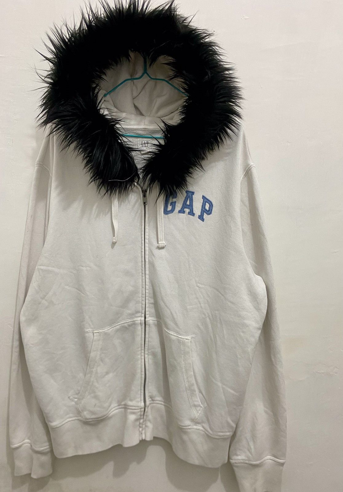 Gap 💥Big Flag💥GAP Fur Zipper Hoodie Size US L / EU 52-54 / 3 - 4 Thumbnail