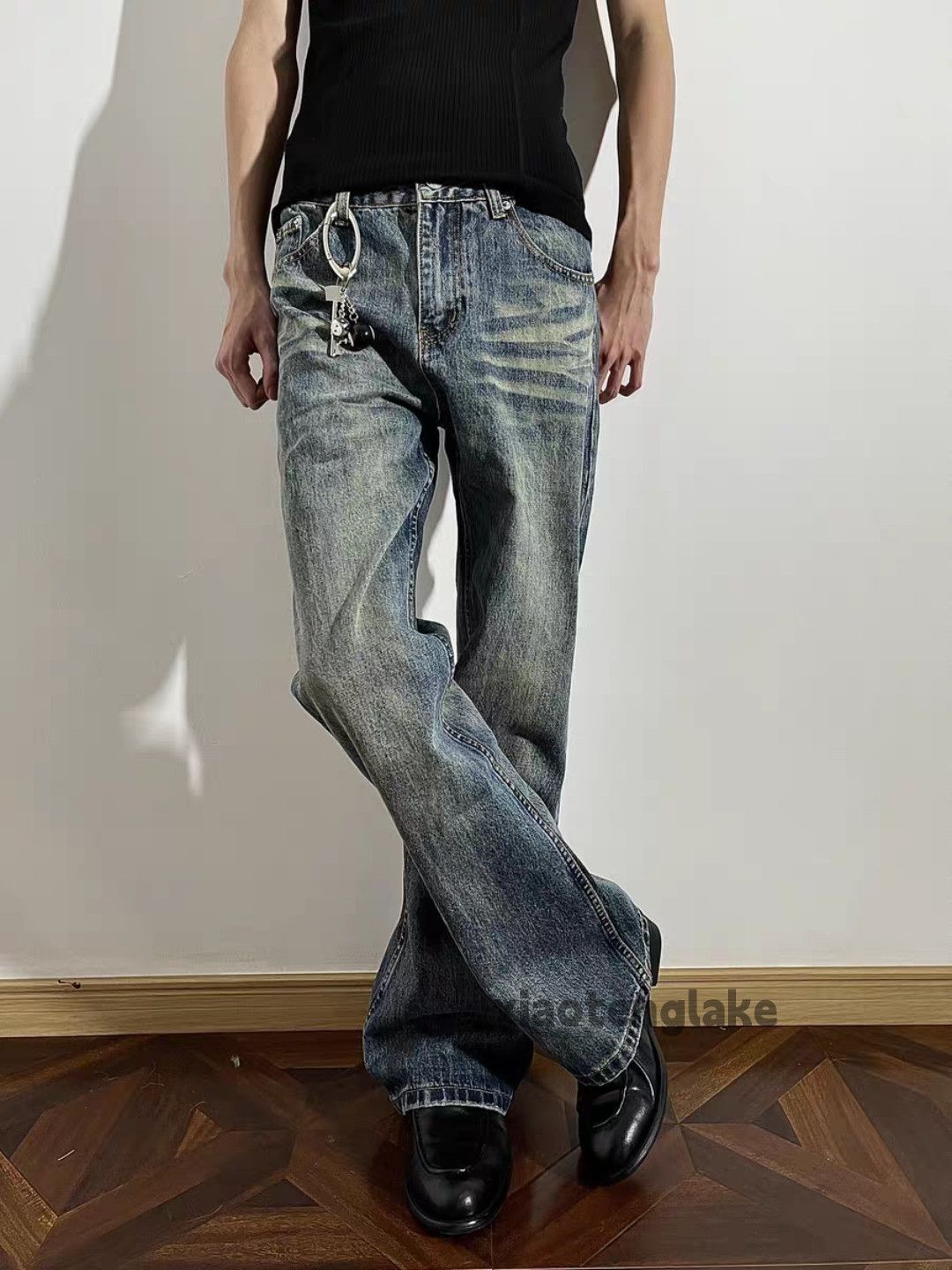 Jean zx vintage denim wide Leg flared yuppie bootcut jeans Size US 28 / EU 44 - 7 Thumbnail