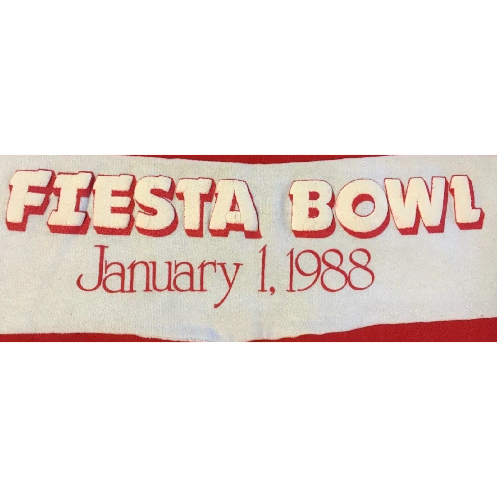 Vintage VINTAGE Cornhuskers 80s University Of Nebraska Faded Fiesta Bowl Sweatshirt Hoodie XS Red Football Size US XS / EU 42 / 0 - 4 Thumbnail