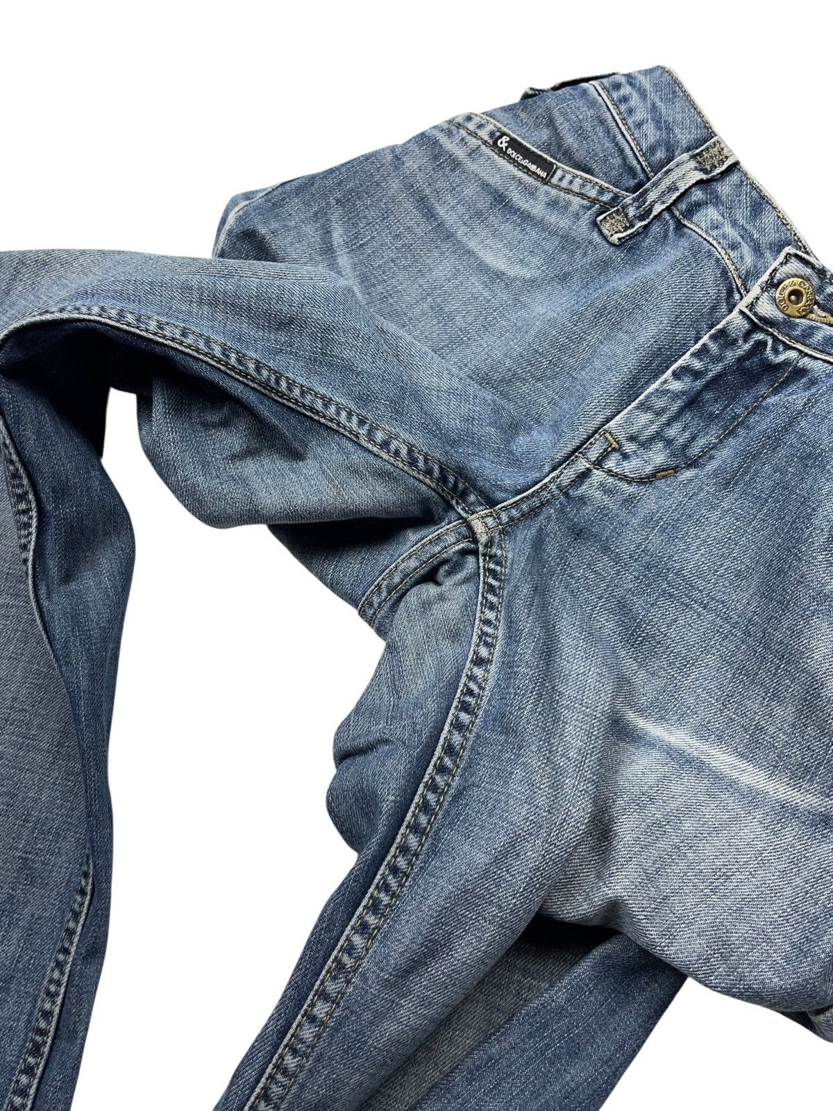 Dolce & Gabbana Vintage 90s Dolce & Gabbana Embroidered Logo Jeans y2k Size 29" - 11 Thumbnail