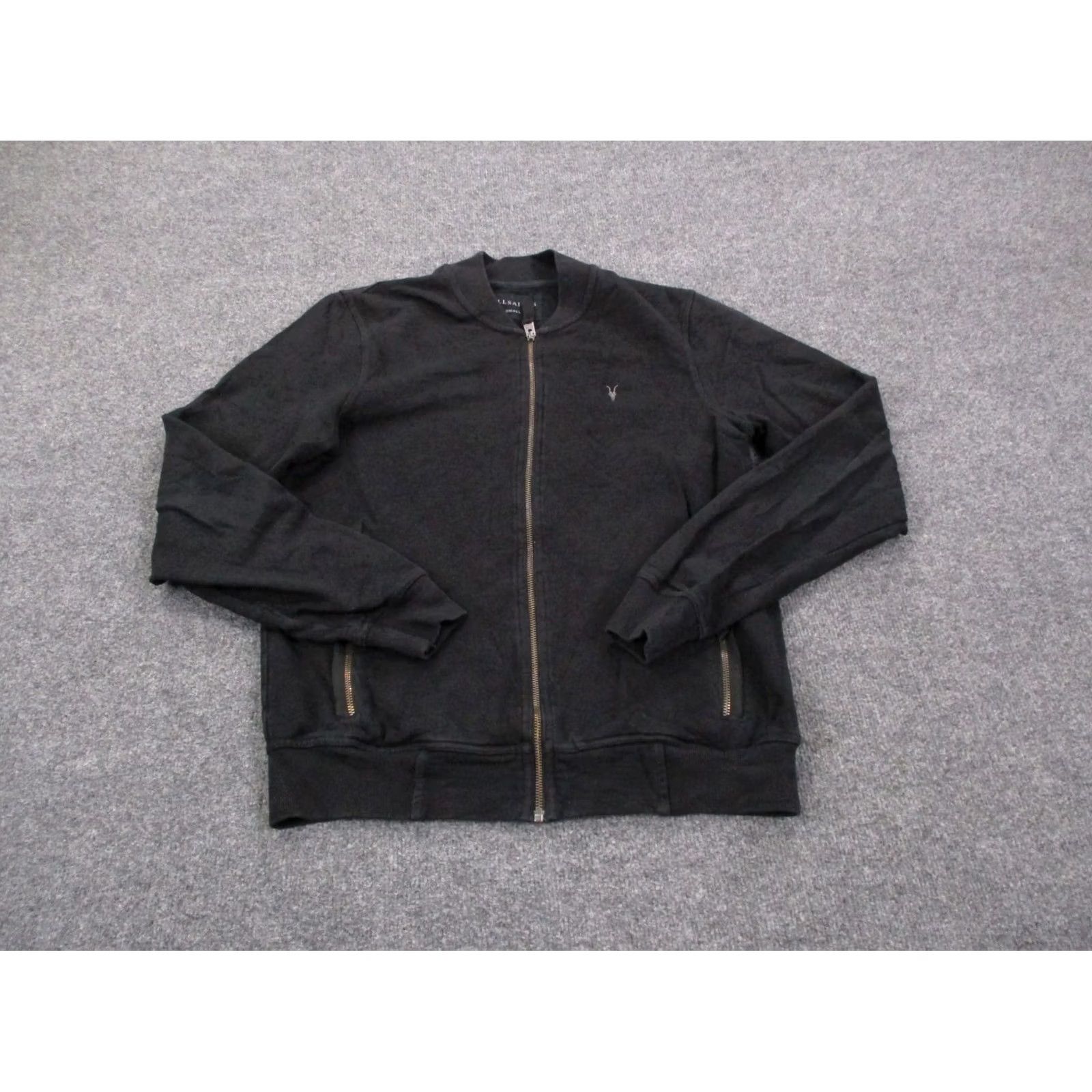 Allsaints AllSaints Jacket Mens S Black Lightweight Windbreaker Logo Zip Pockets City Casual Outdoors Size US S / EU 44-46 / 1 - 2 Thumbnail