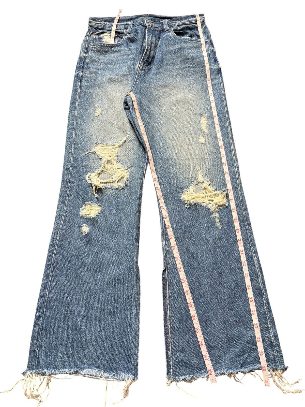 Acne Studios Vintage Japanese Brand Faded Wash Bootcut Distressed Jeans Size 29" - 7 Thumbnail