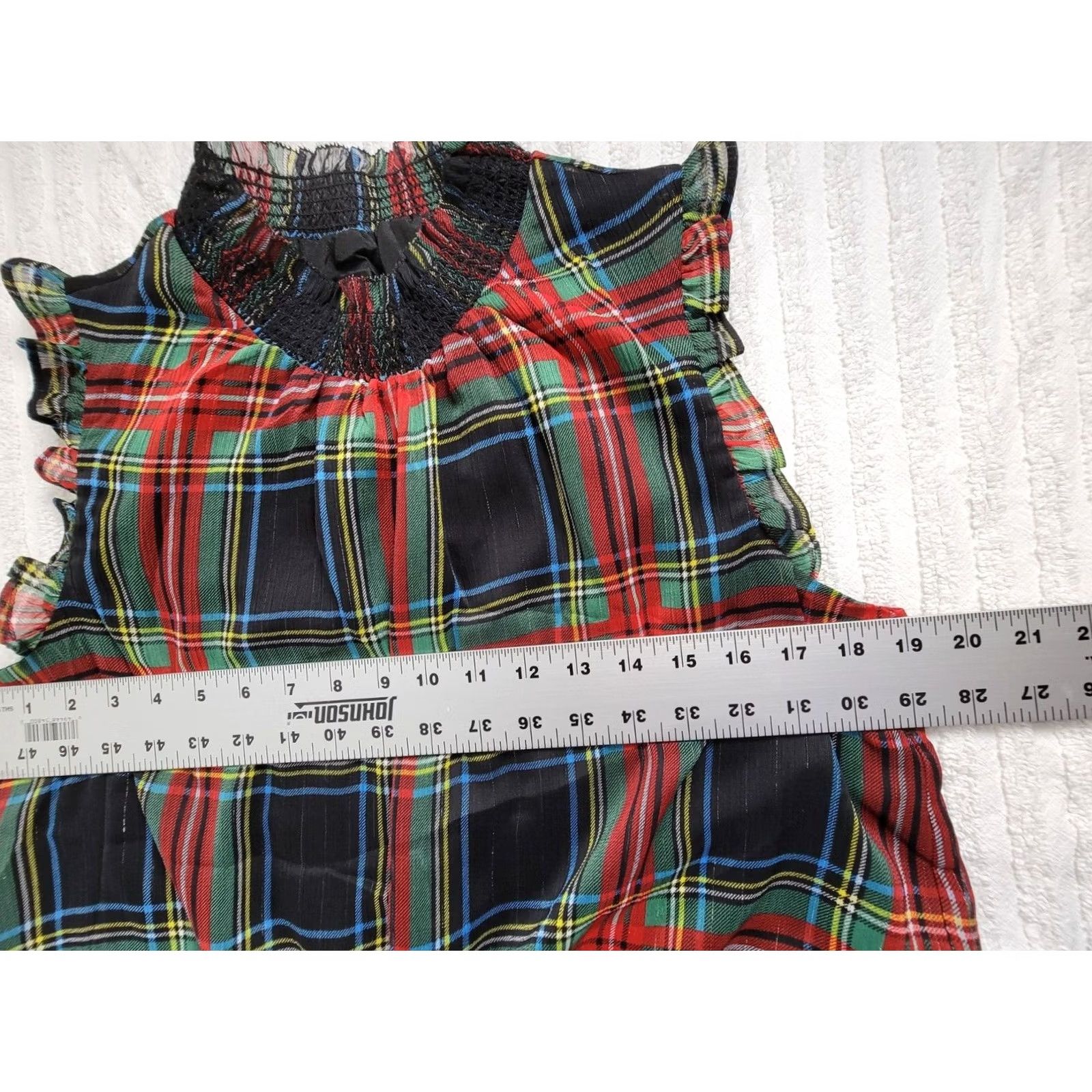 J.Crew J.CREW Sleeveless Mock Neck Top in Multicolor Gilded Stewart Tartan Womens 12P New AG884 Size XL / US 12-14 / IT 48-50 - 7 Thumbnail