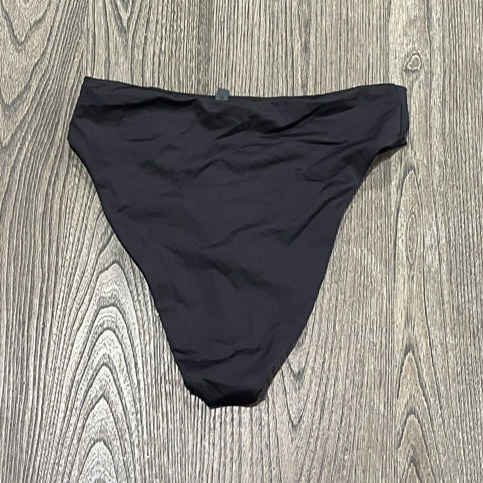 SKIMS NWT Skims Signature Swim Mid Waist High-Cut Lined Onyx Sz S Size ONE SIZE - 4 Thumbnail