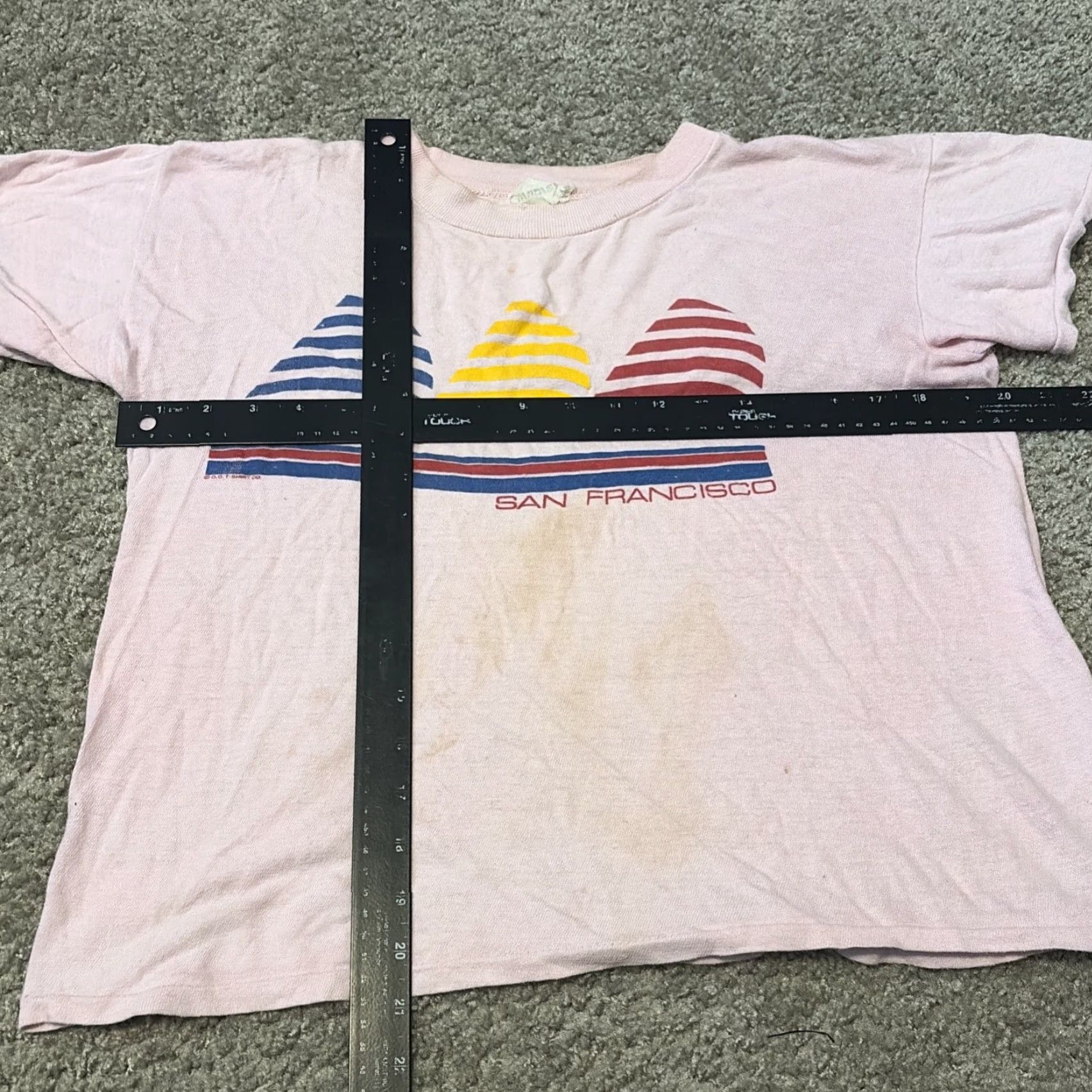 Vintage VINTAGE Fantasy California T-Shirt Cropped Women M Pink San Francisco 70s Stains Size M / US 6-8 / IT 42-44 - 6 Thumbnail