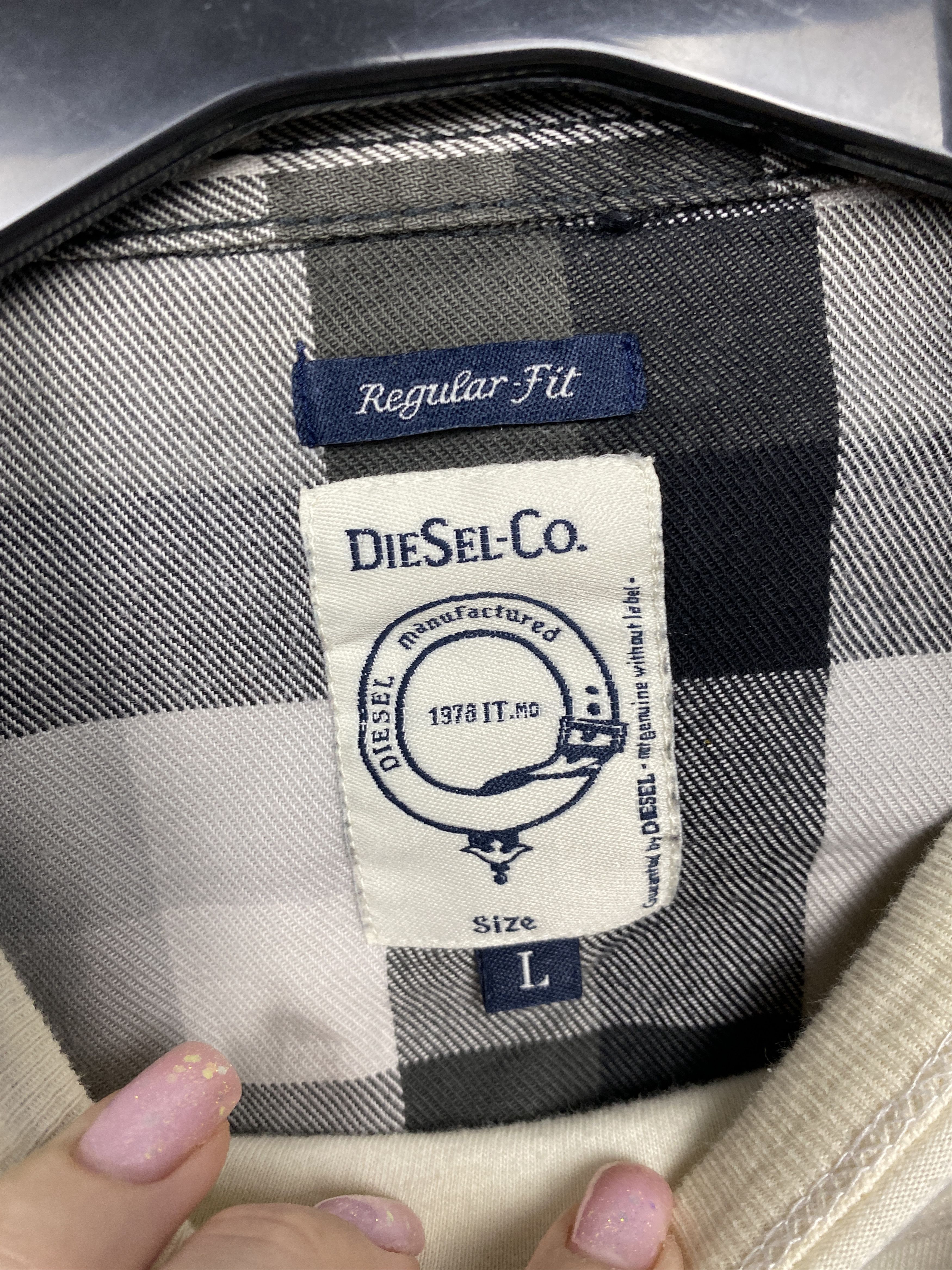 Diesel Diesel Vintage Mens Flannel Plaid Shirt Size US L / EU 52-54 / 3 - 4 Thumbnail