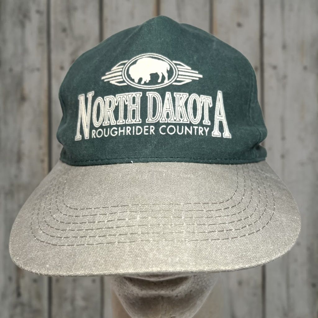 Katin VINTAGE Kati Sportswear North Dakota Roughrider Country Hat Adjustable Snapback Green Outdoor Men Size ONE SIZE - 1 Thumbnail