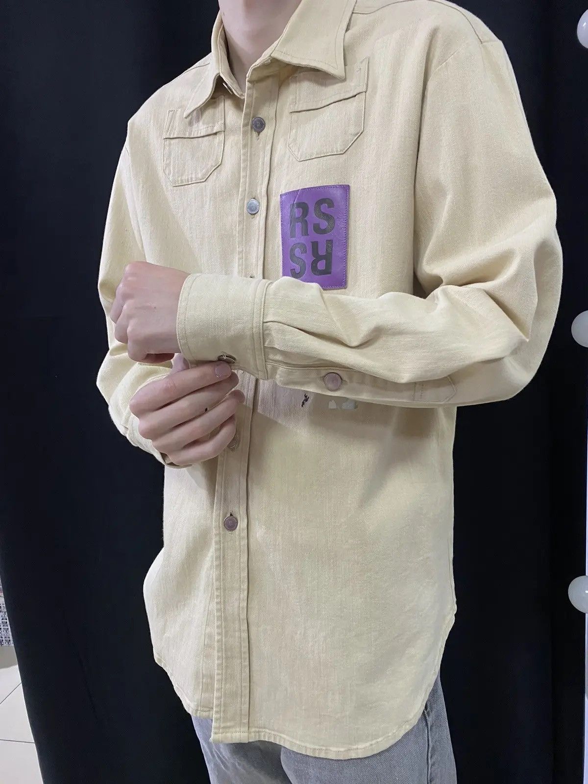 Raf Simons × Vintage Vintage Raf Simons 15SS Two Pocket RS Walker Patch Shirt Size US L / EU 52-54 / 3 - 20 Thumbnail