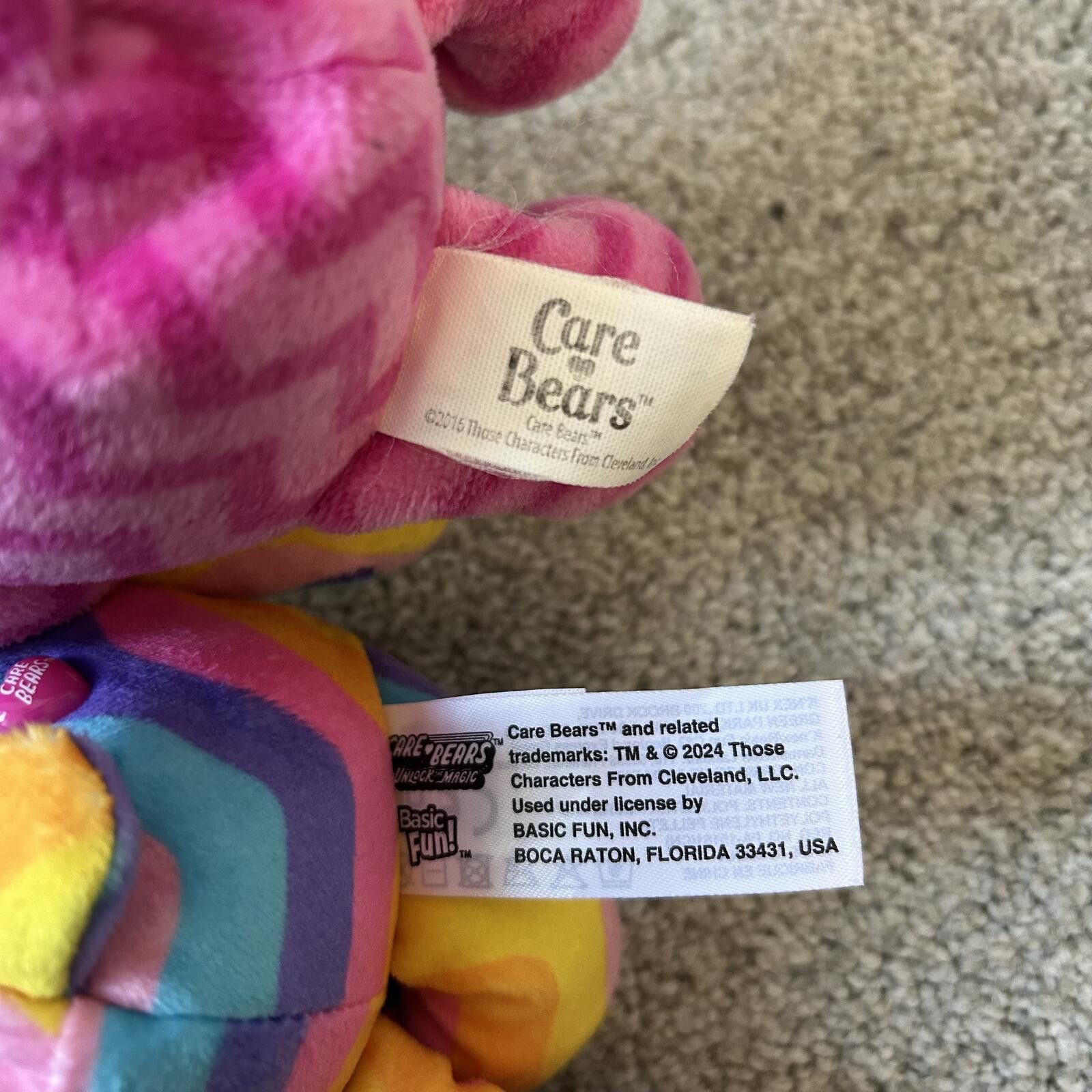 Other LOT OF 2 Care Bear Plush Toy Stuffed Animals - 2016, 2024 Size ONE SIZE - 3 Thumbnail