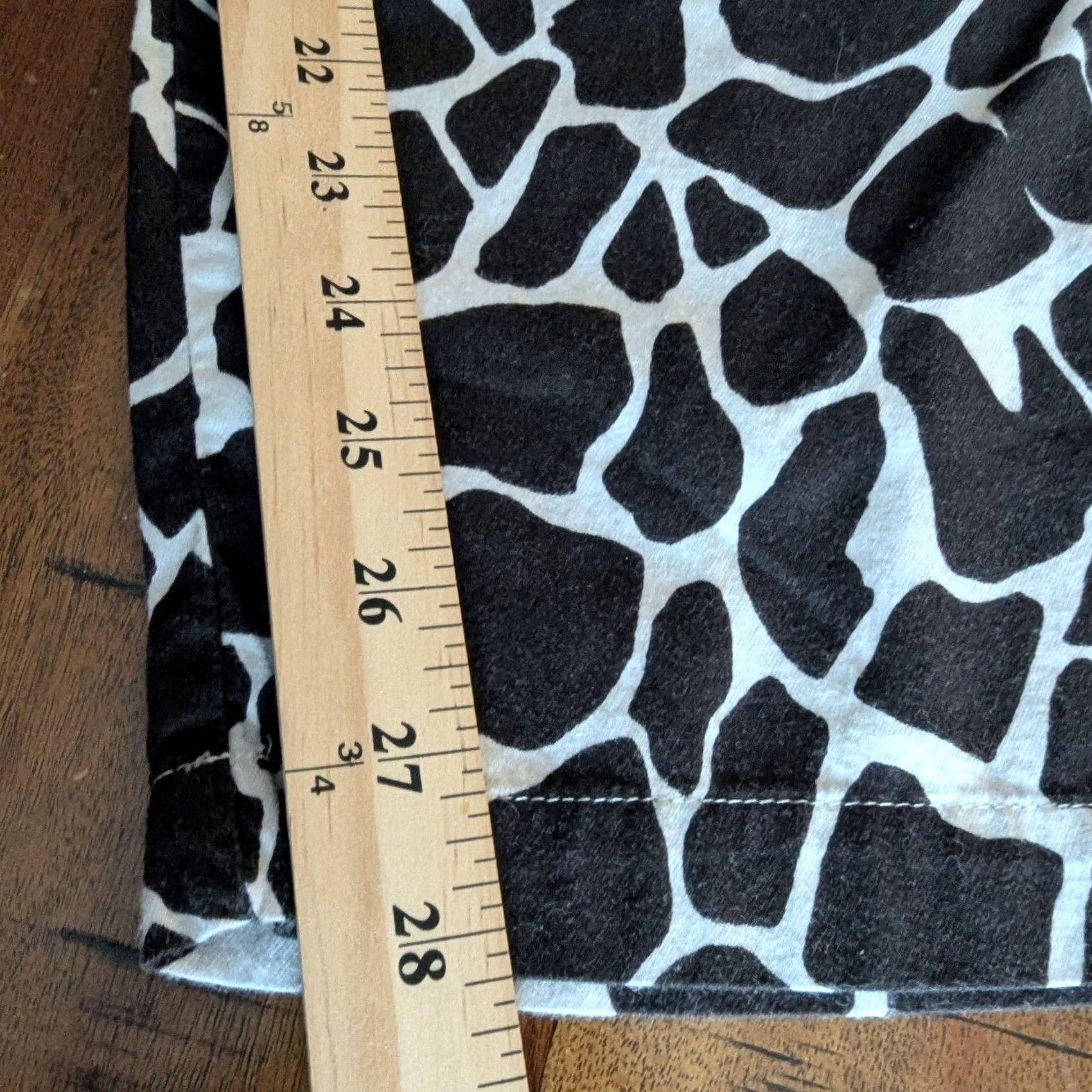 Ann Taylor Ann Taylor Pajama Pants Womens M Black White Giraffe Print Cotton Lounge Size 32" / US 10 / IT 46 - 7 Thumbnail