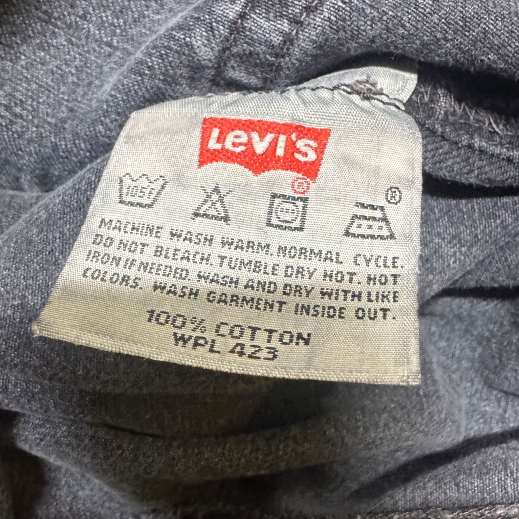 Levi's VINTAGE Levi's 501 Jeans Straight Black Men 36x34 Distressed Button Fly Paper Tag - 90s Style Mens Size US 36 / EU 52 - 5 Thumbnail