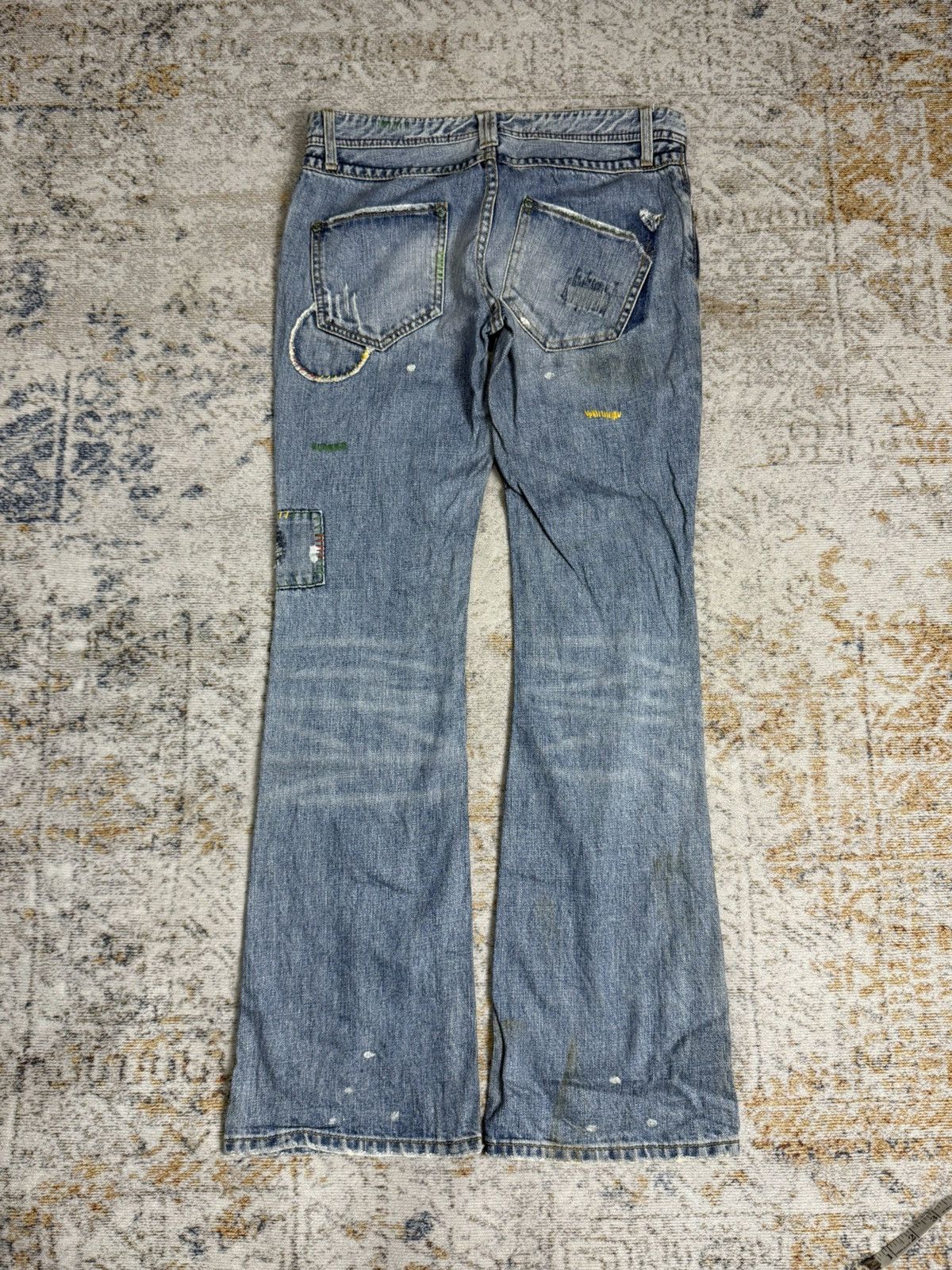 Tornado Mart Back number y2k style denim pants Size US 32 / EU 48 - 4 Thumbnail