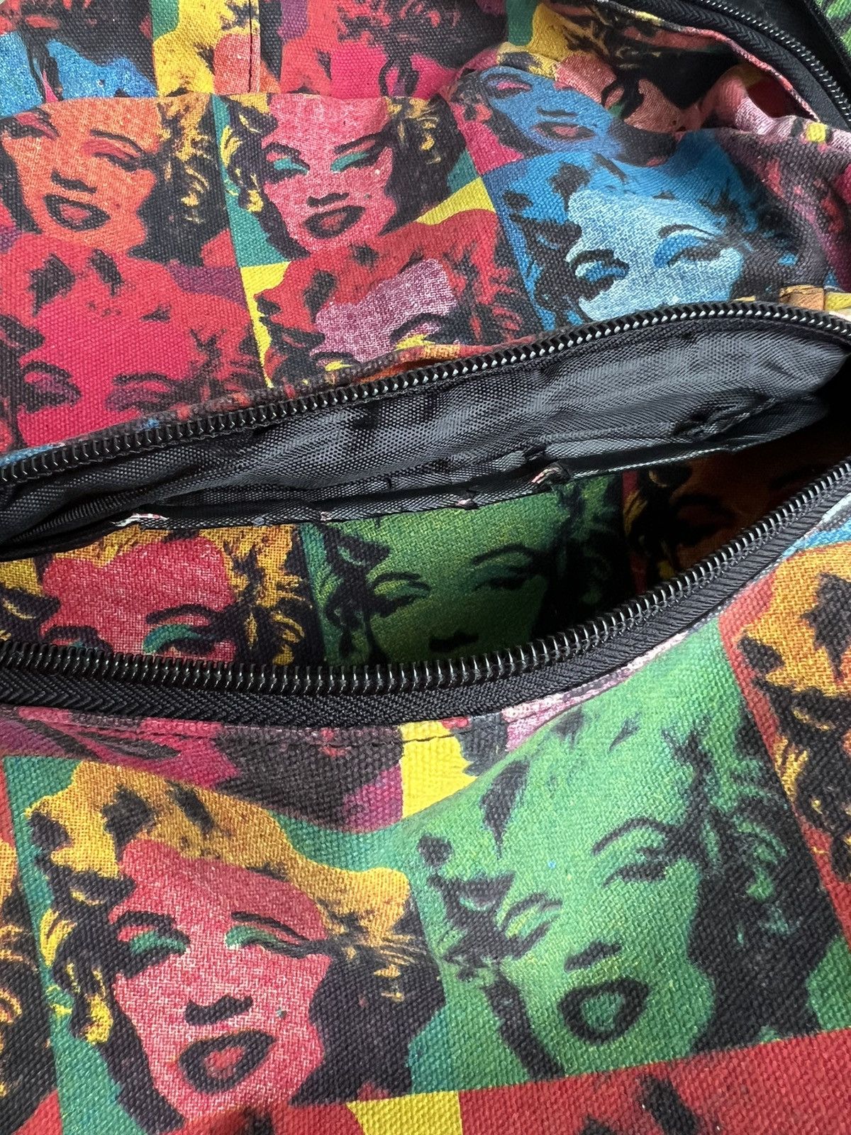 Art Comes First Marilyn Monroe Pop Art Multicolor Andy Warhol Style Backpack Size ONE SIZE - 8 Thumbnail