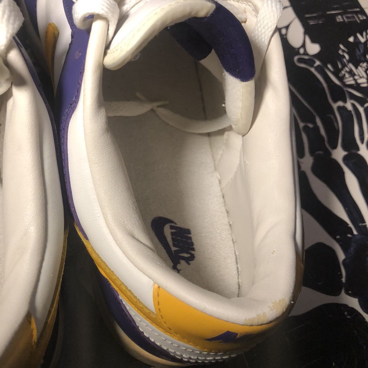Nike × Vintage RARE 2004 Nike Dunk Low LA Los Angeles Court Purple Kobe Size US 13 / EU 46 - 13 Thumbnail