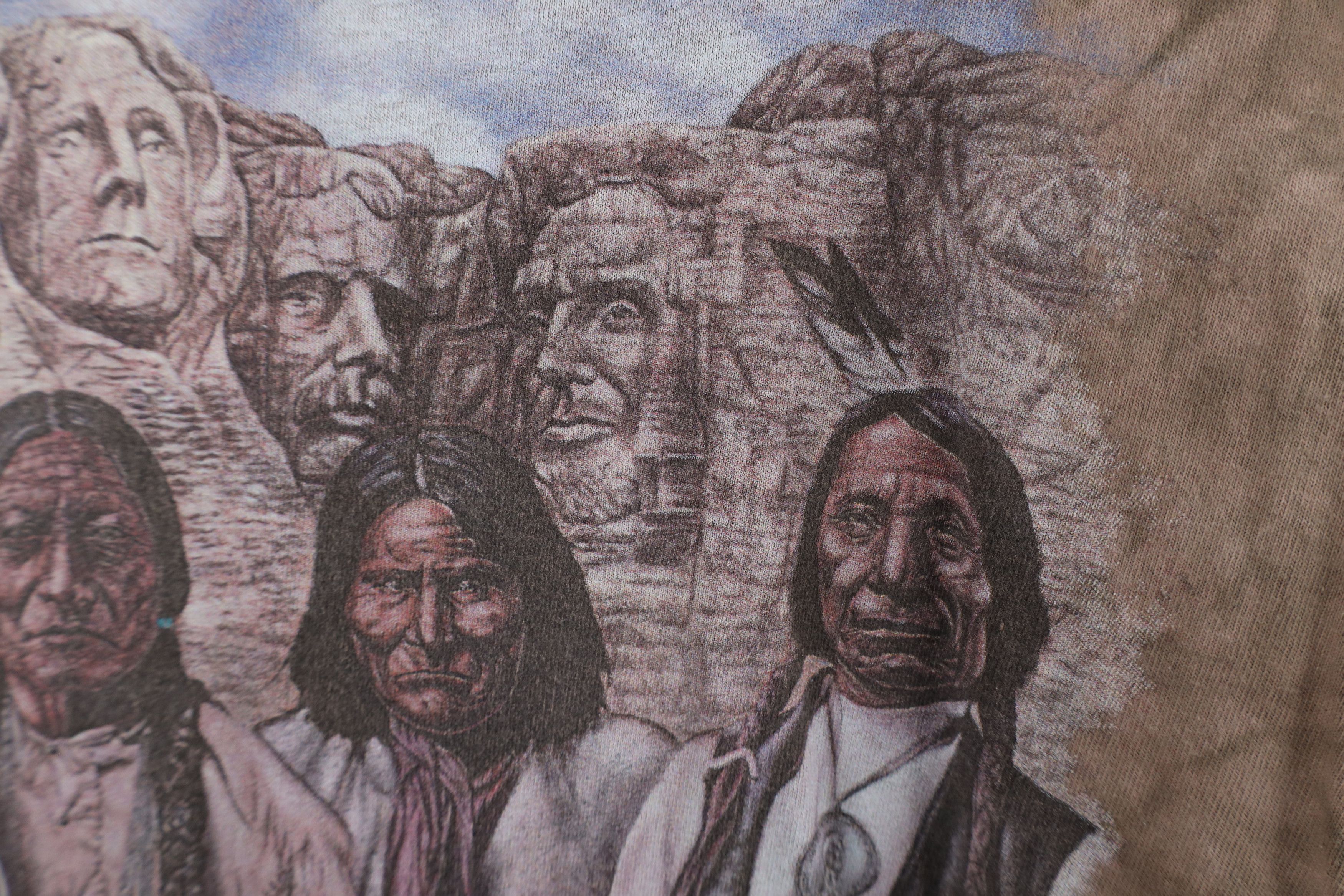 Vintage Vintage 90s Founding Fathers Native American T-Shirt Size US M / EU 48-50 / 2 - 9 Thumbnail