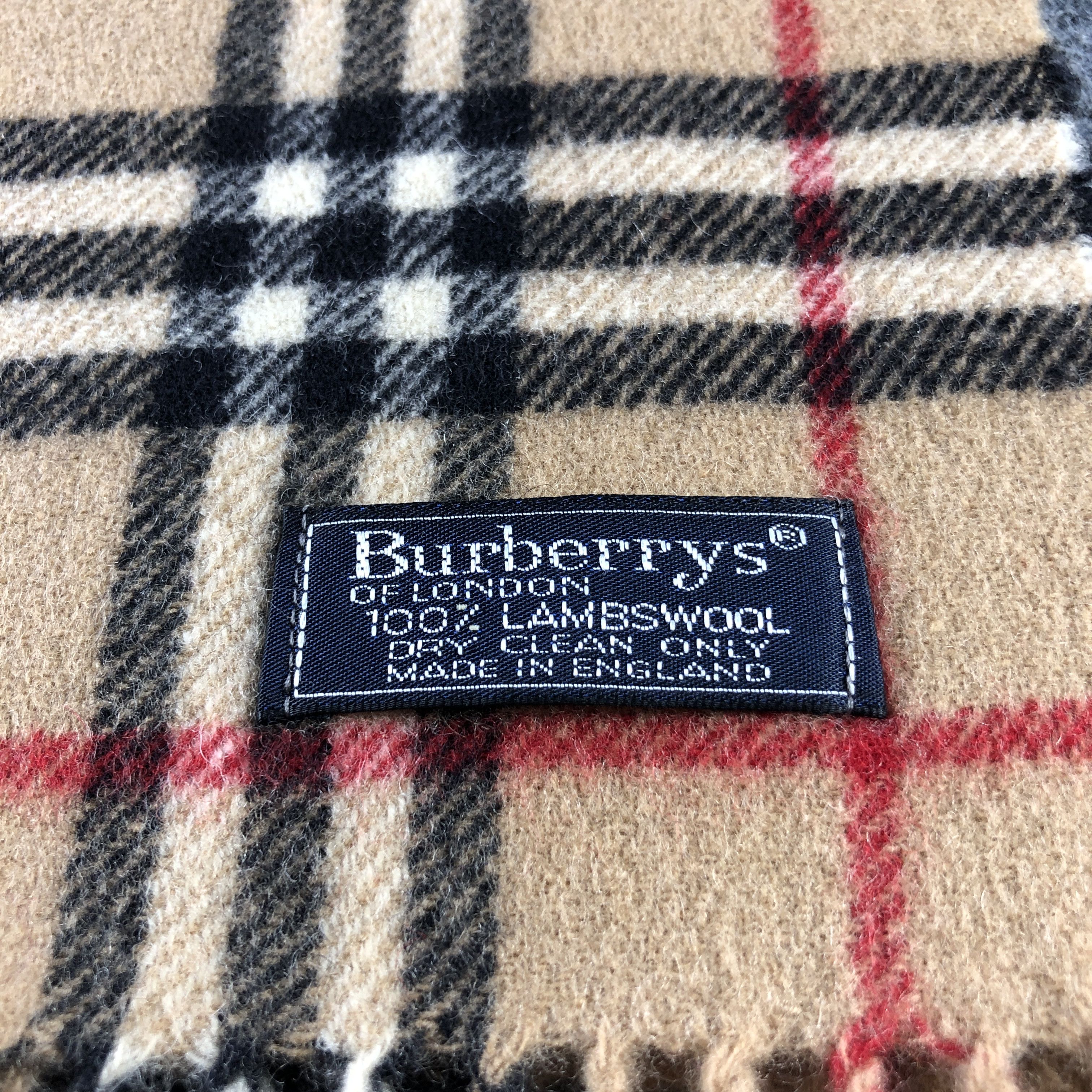 Burberry Burberry Tan Nova Check Wool Scarf Muffler V2889 Size ONE SIZE - 4 Thumbnail