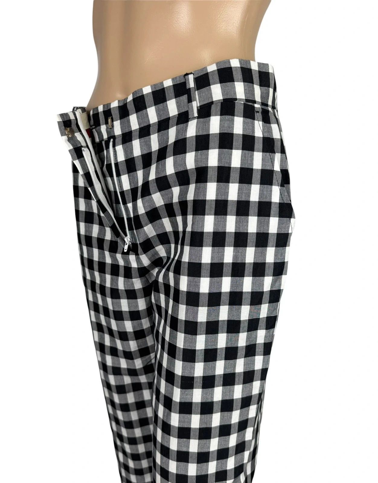 Max Mara Max Mara Plaid Pants Crop Rami Cotton size UK10 US8 Size 32" / US 10 / IT 46 - 8 Thumbnail
