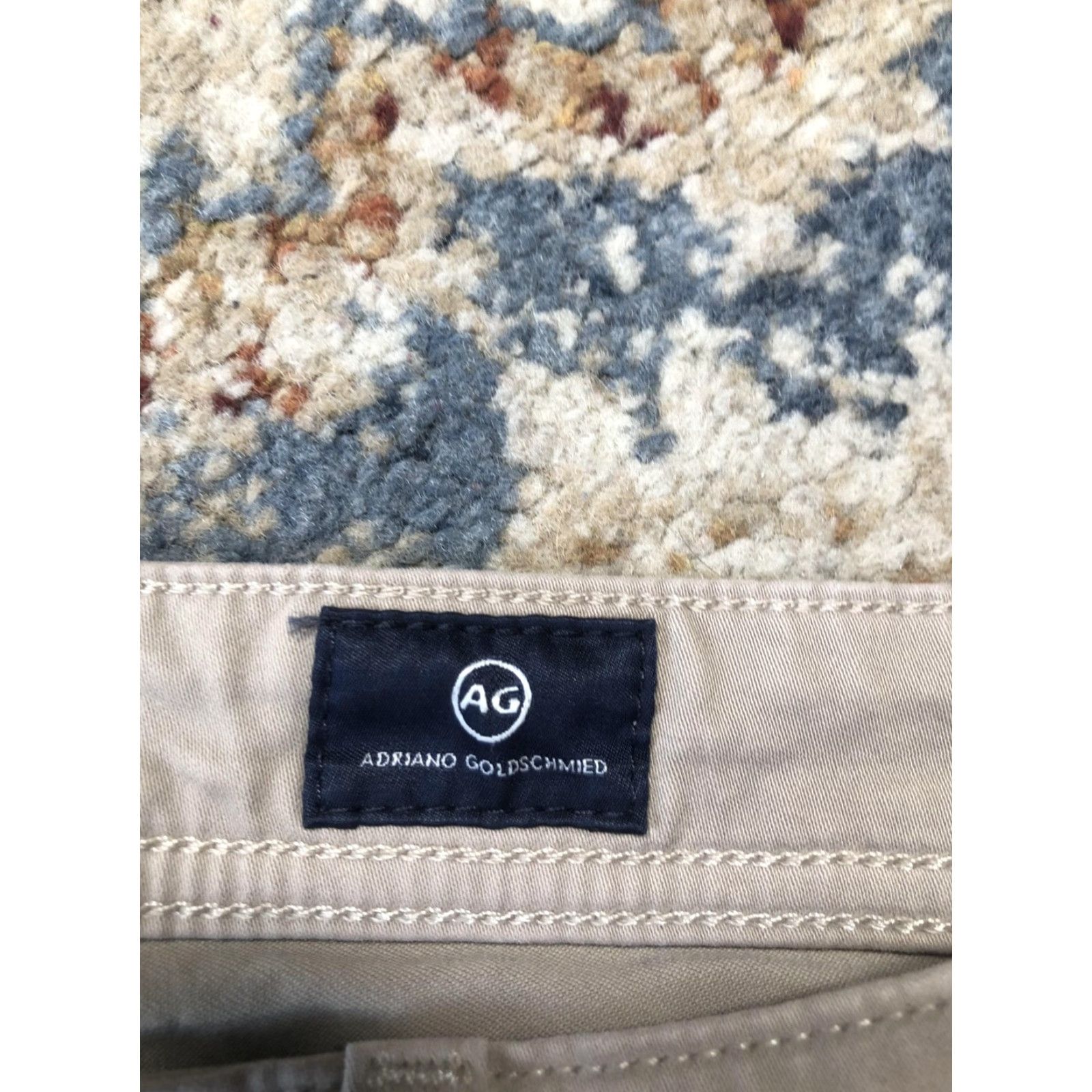 Vintage AG Adriano Goldschmied The Tellis Jeans Mens 31x29 Beige Slim Tapered Stretch Size US 31 - 6 Thumbnail