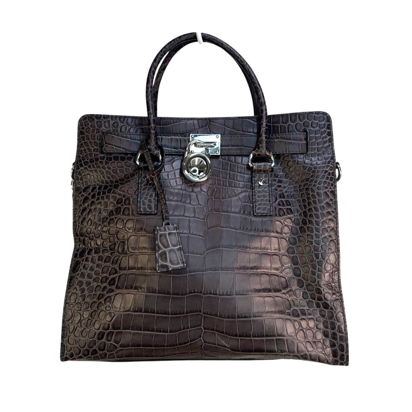 Michael Kors Michael Kors Hamilton Tote Gray Croco Embossed Leather Bag Size ONE SIZE - 1 Thumbnail