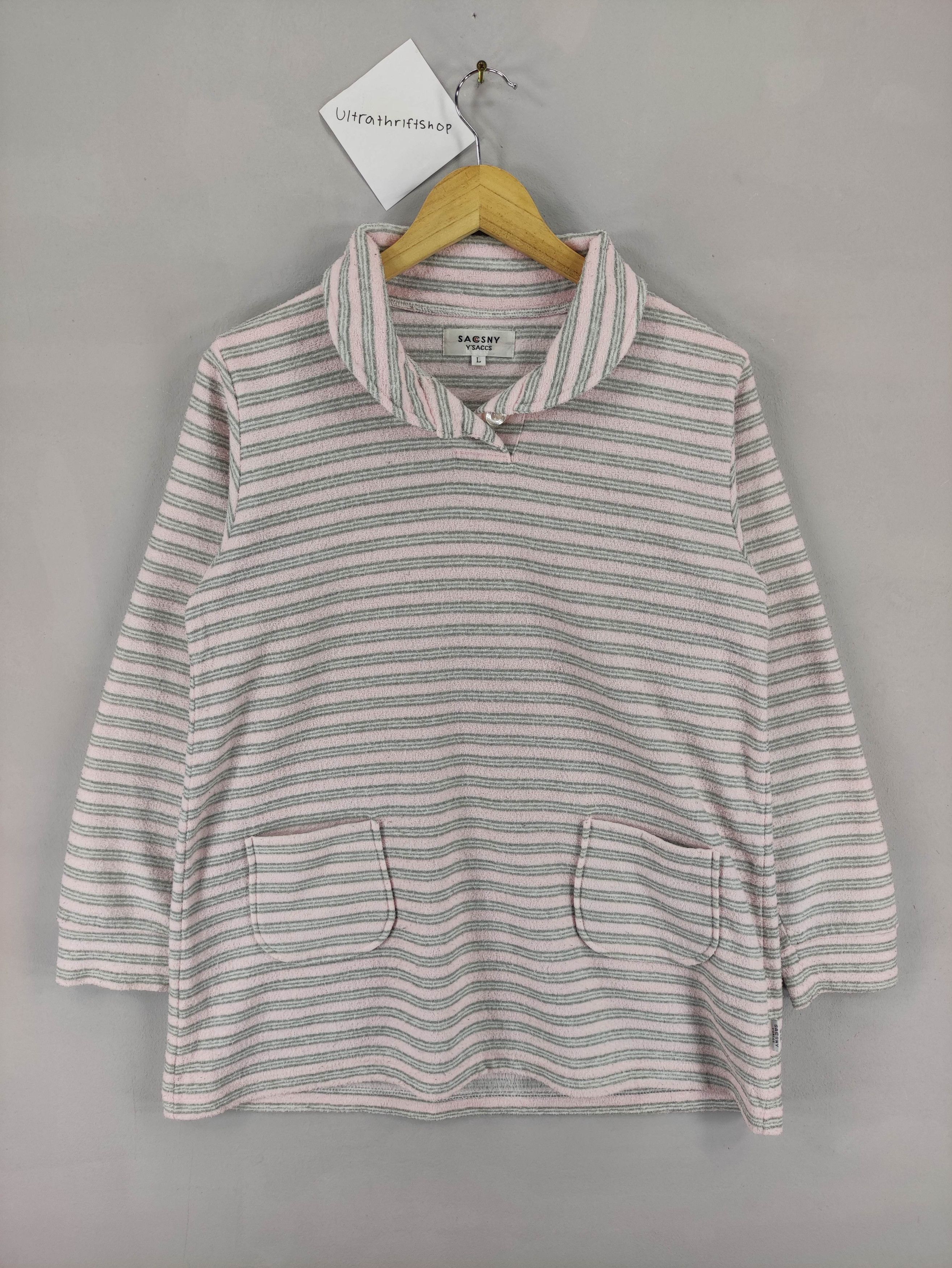 Japanese Brand Vintage Sacsny By Yohji Yamamoto Sleeping Wear Striped Size L / US 10 / IT 46 - 1 Thumbnail