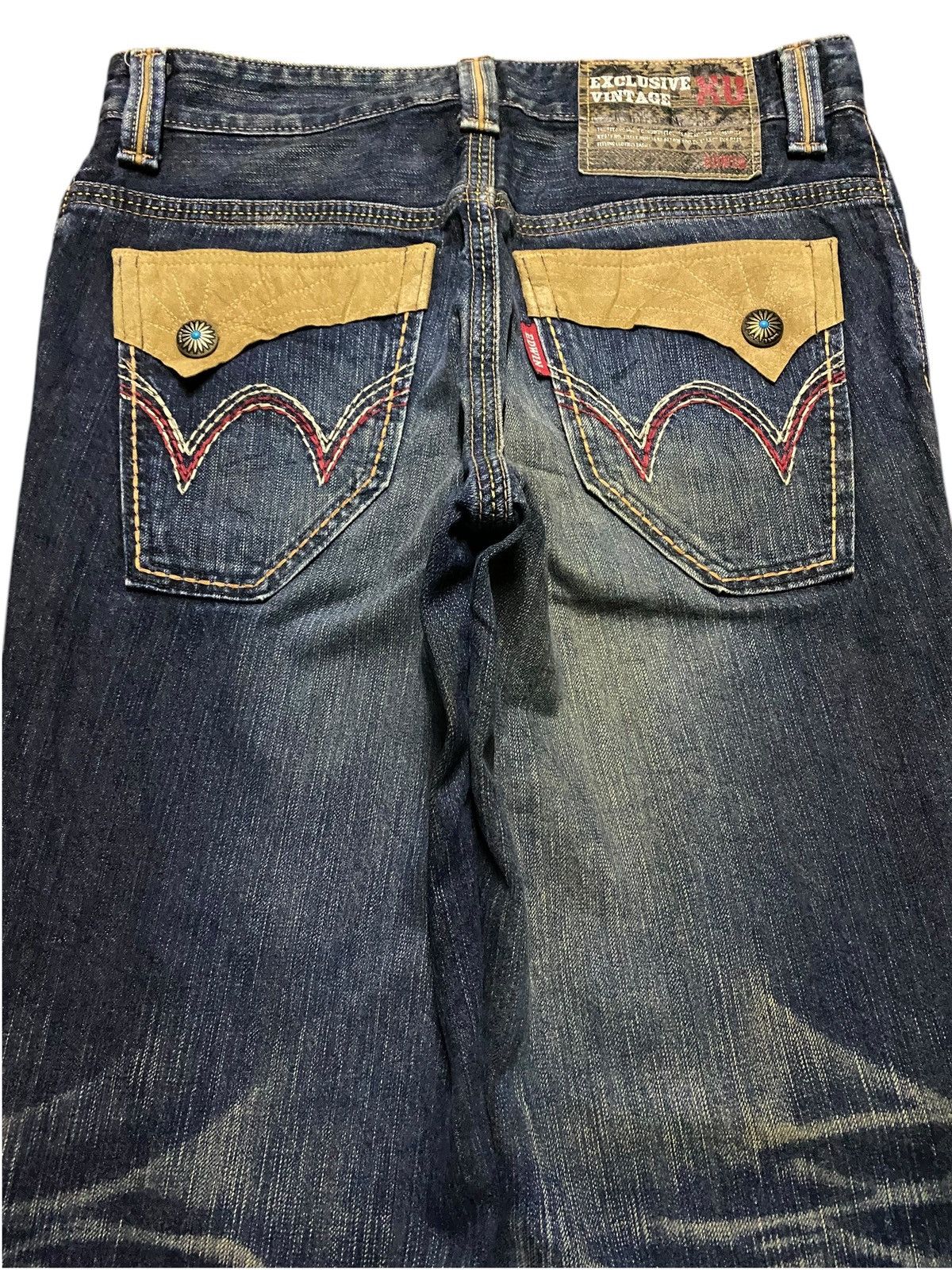 Edwin Vintage Edwin XVS Mud Wash Distressed Flare Jeans Size US 32 / EU 48 - 4 Thumbnail