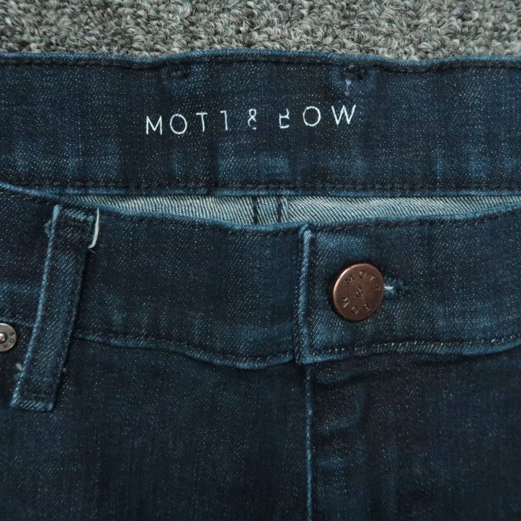 Mott & Bow Mott & Bow Jeans Mens 40x32 Blue Straight 5 Pocket Stretch Denim Dark Wash Size US 40 / EU 56 - 4 Thumbnail
