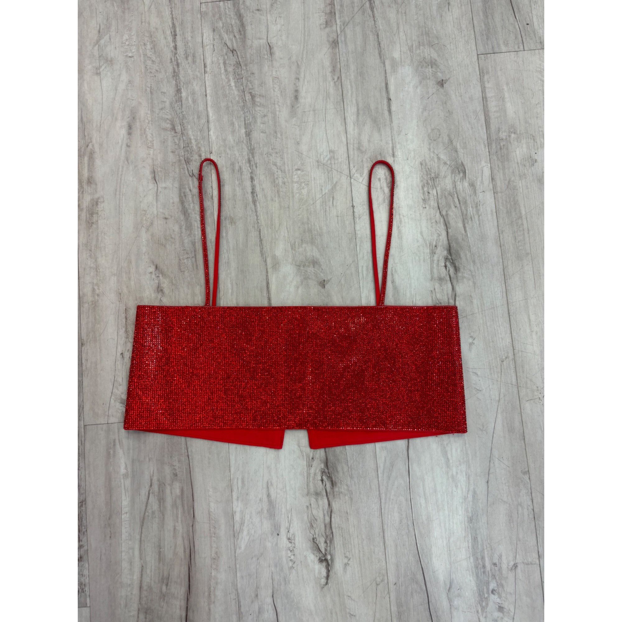 Zara S Zara Shiny Red Top Size S / US 4 / IT 40 - 1 Thumbnail